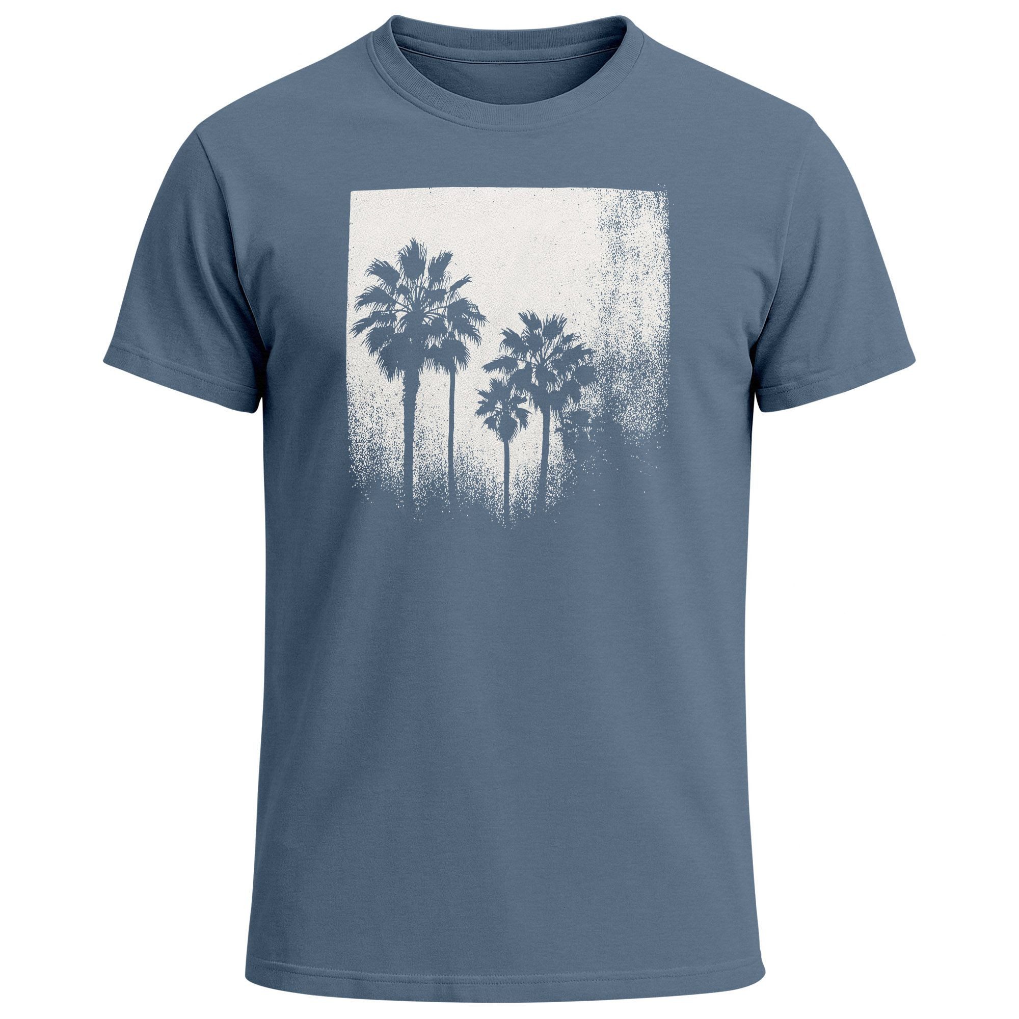 Neverless Print-Shirt Herren T-Shirt Palmen Fotoprint Vintage Style Frontpr günstig online kaufen