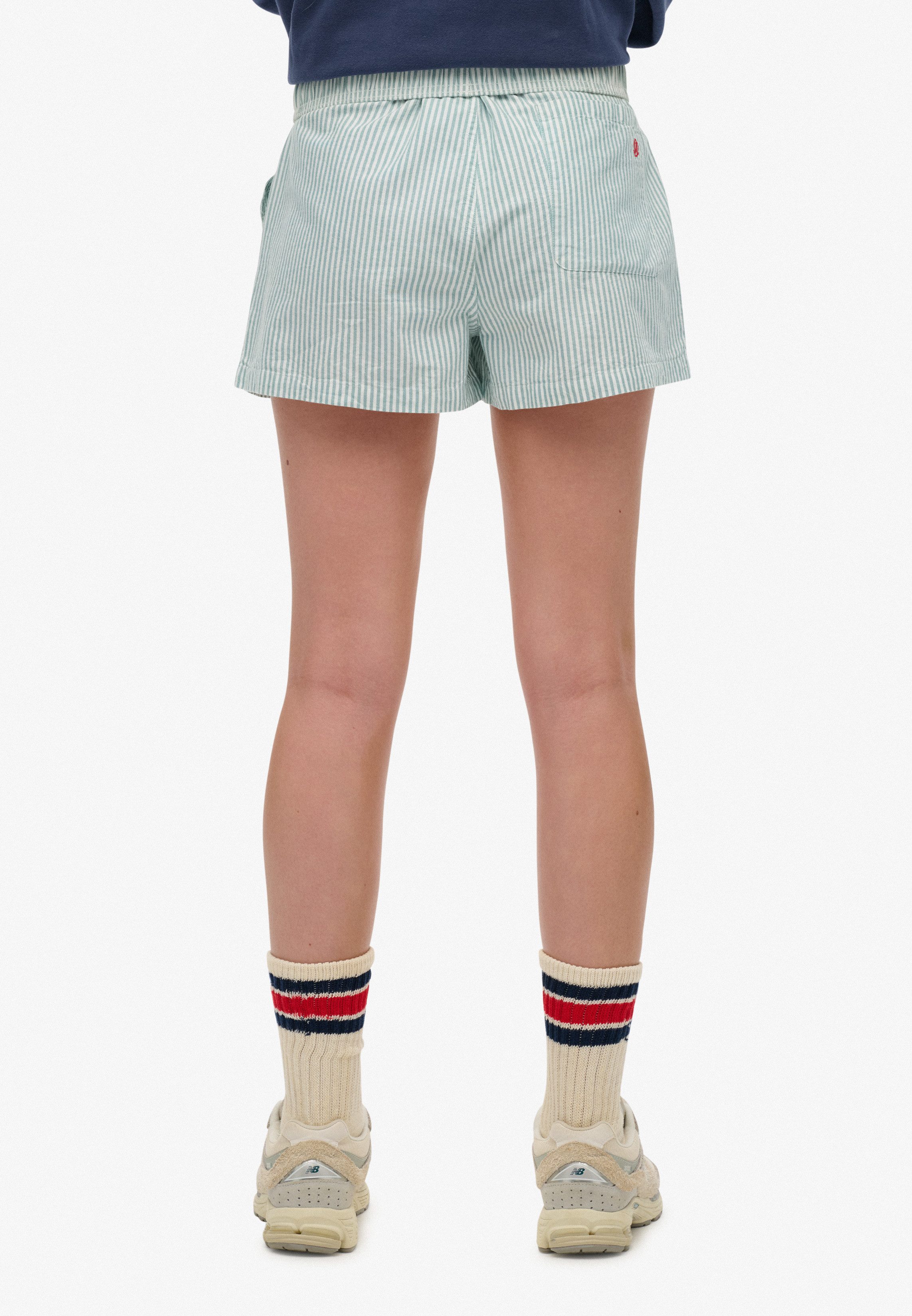 Superdry Shorts COTTON STRIPE ELASTIC SHORT aus Baumwolle, Regular Fit, mit Gummizug, pflegeleichtes Webmaterial