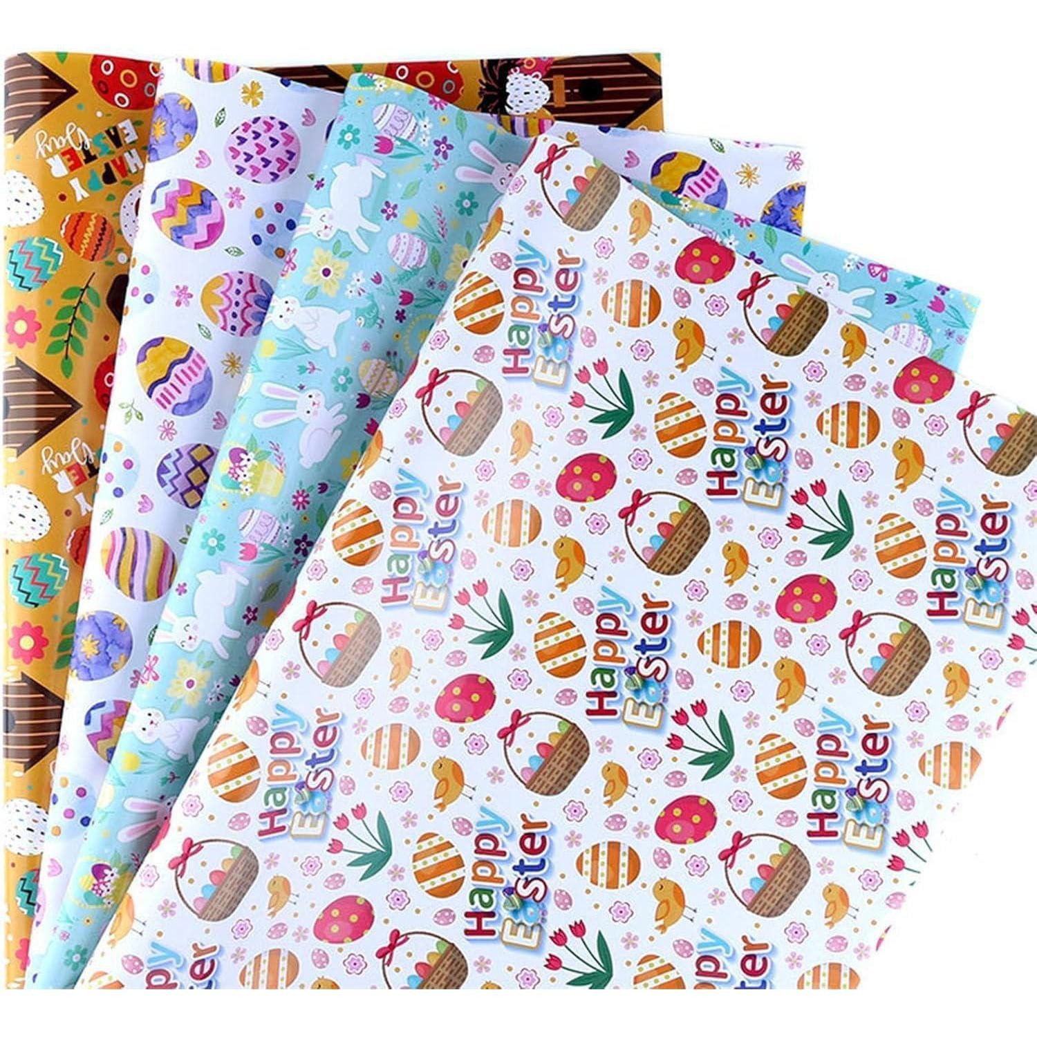 LuxusKollektion Geschenkpapier Geschenkpapier Ostern 8 Blätter 70x50cm Kinder Motiv-Set, (8St)