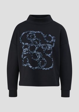 s.Oliver BLACK LABEL Sweatshirt Sweatshirt mit Pailletten-Artwork Pailletten