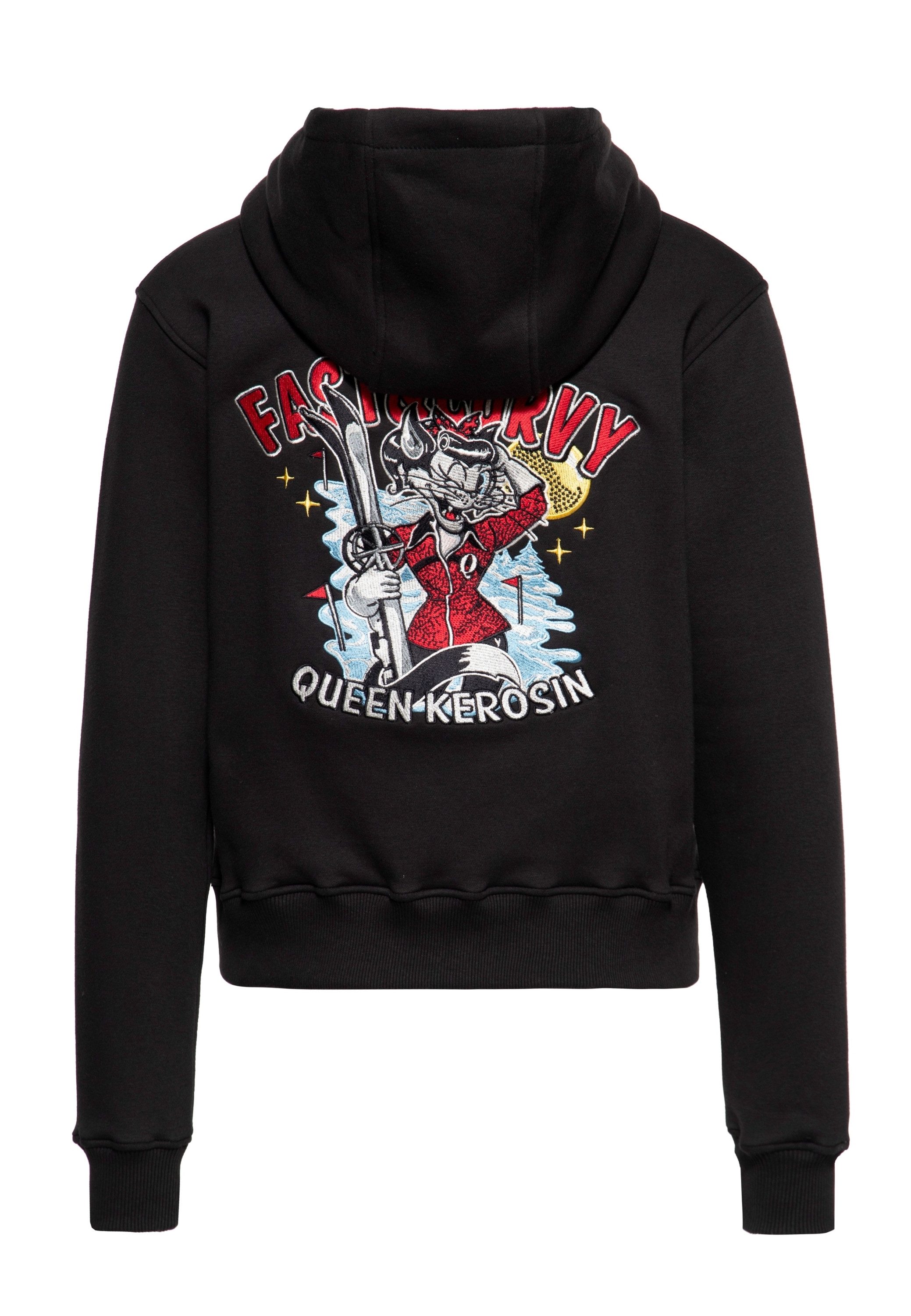 QueenKerosin Kapuzensweatjacke Fast & Curvy (1-tlg) günstig online kaufen