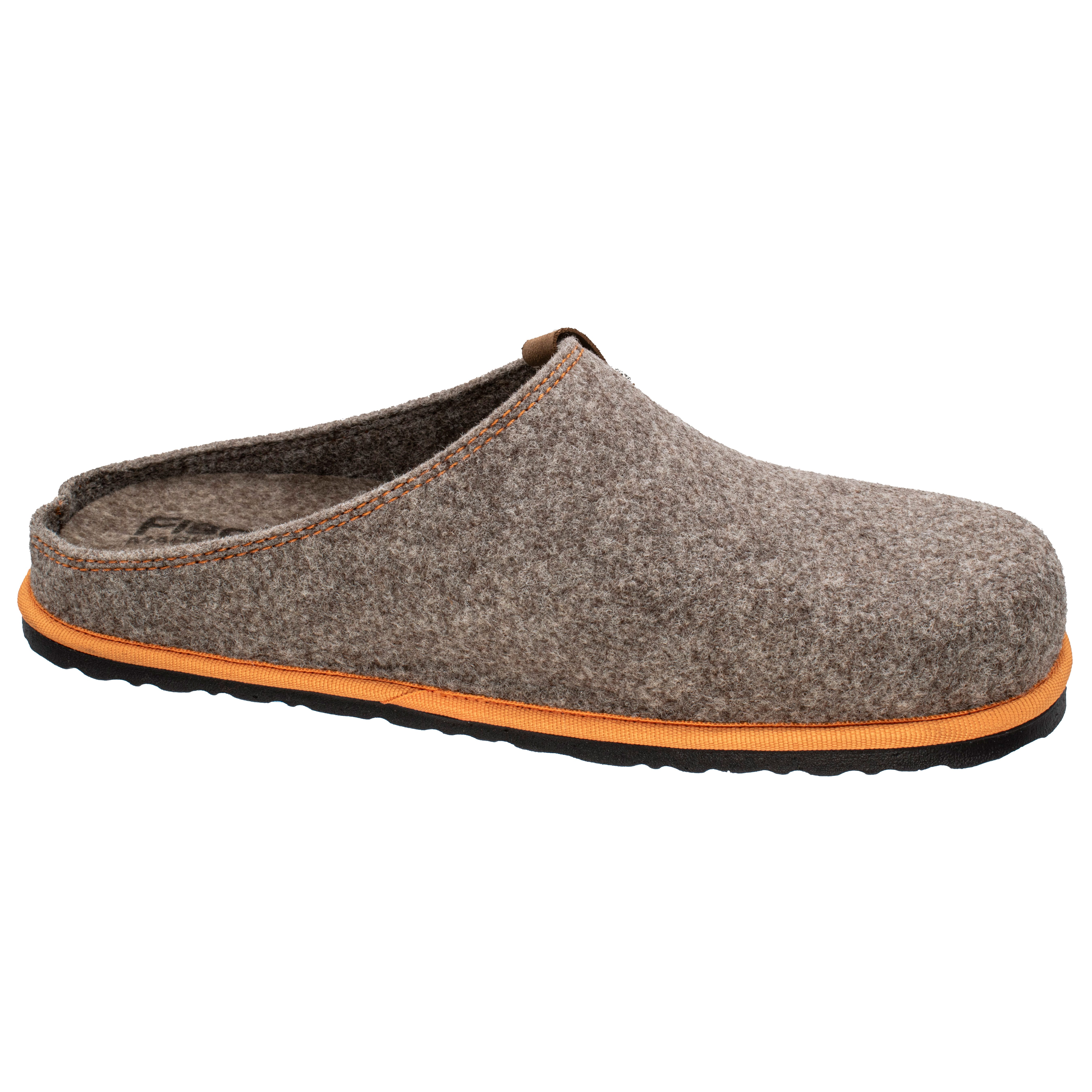 Fischer-Markenschuh Helge Pantoffel aus recyceltem PET Filz, Einlegesohle aus Filz herausnehmbar