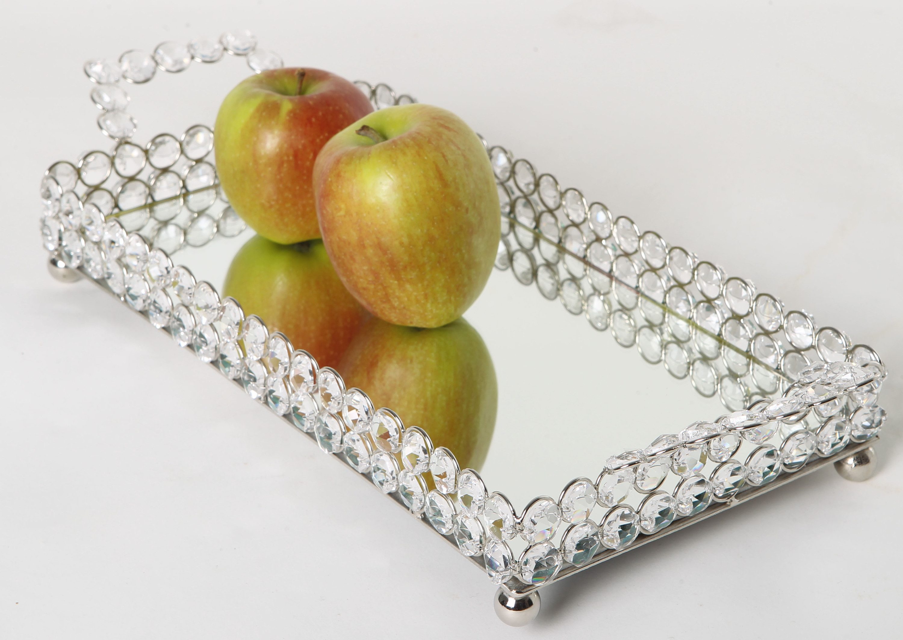 ARTRA Dekoschale Kristallschale Tablett "Vera" Alu Dekoration Rechteckig si günstig online kaufen