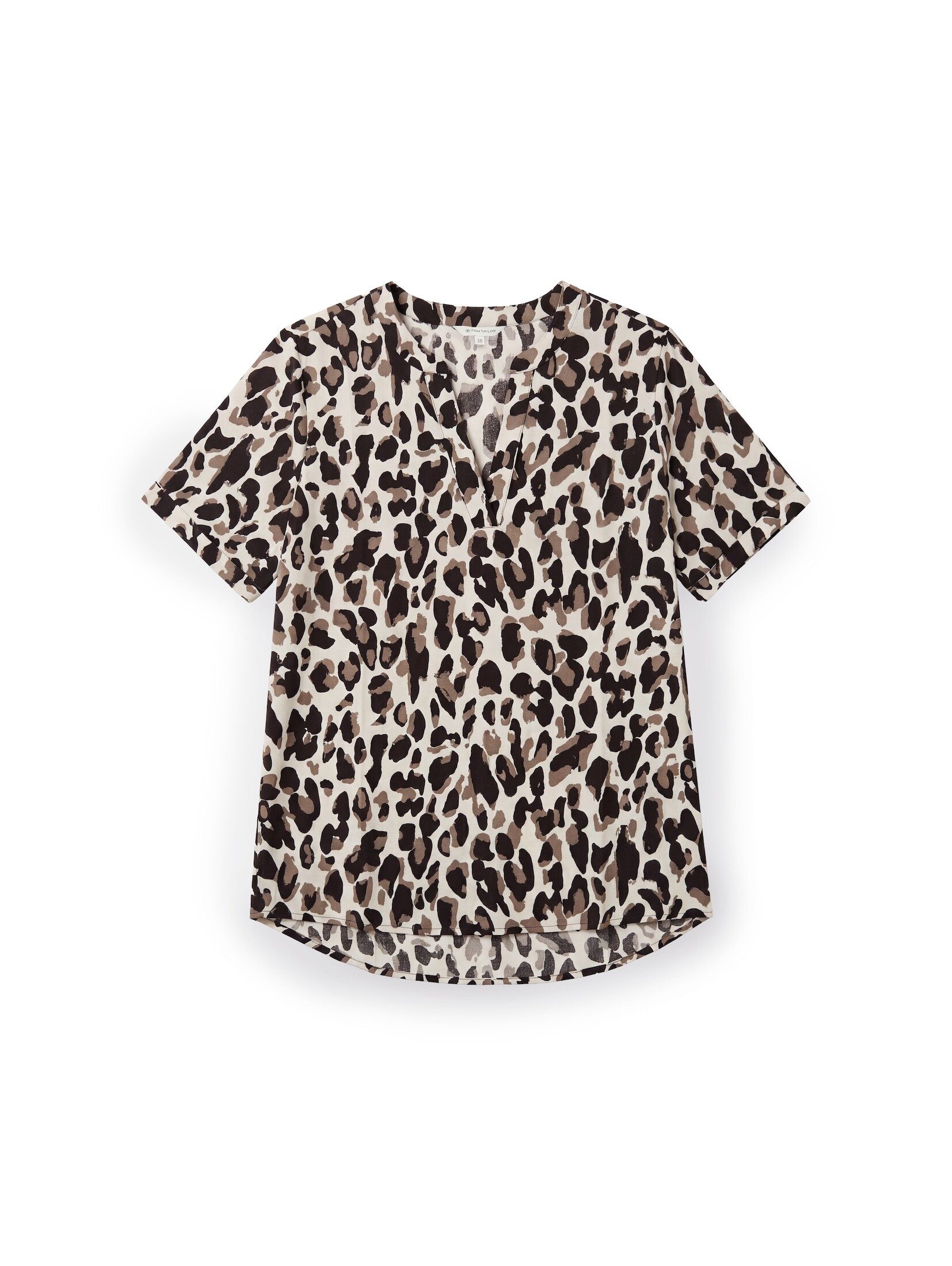 TOM TAILOR Kurzarmbluse Blusen & Shirts Loose Fit Bluse mit V-Ausschnitt – Bild 2 von 5