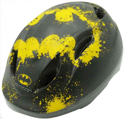 Volare Fahrradhelm Disney Kinder Kinderfahrradhelm Fahrradhelm Schutzhelm Helm Deluxe Batman 853, Verstellbarer Kinnriemen, Belüftungsöffnungen, Extra leicht, Größe: 51 - 55 cm