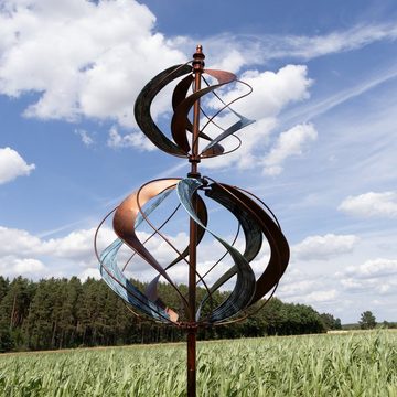 Lemodo Windspiel Windrad "Tulip", 213 cm hoch, richtet sich nach dem Wind aus
