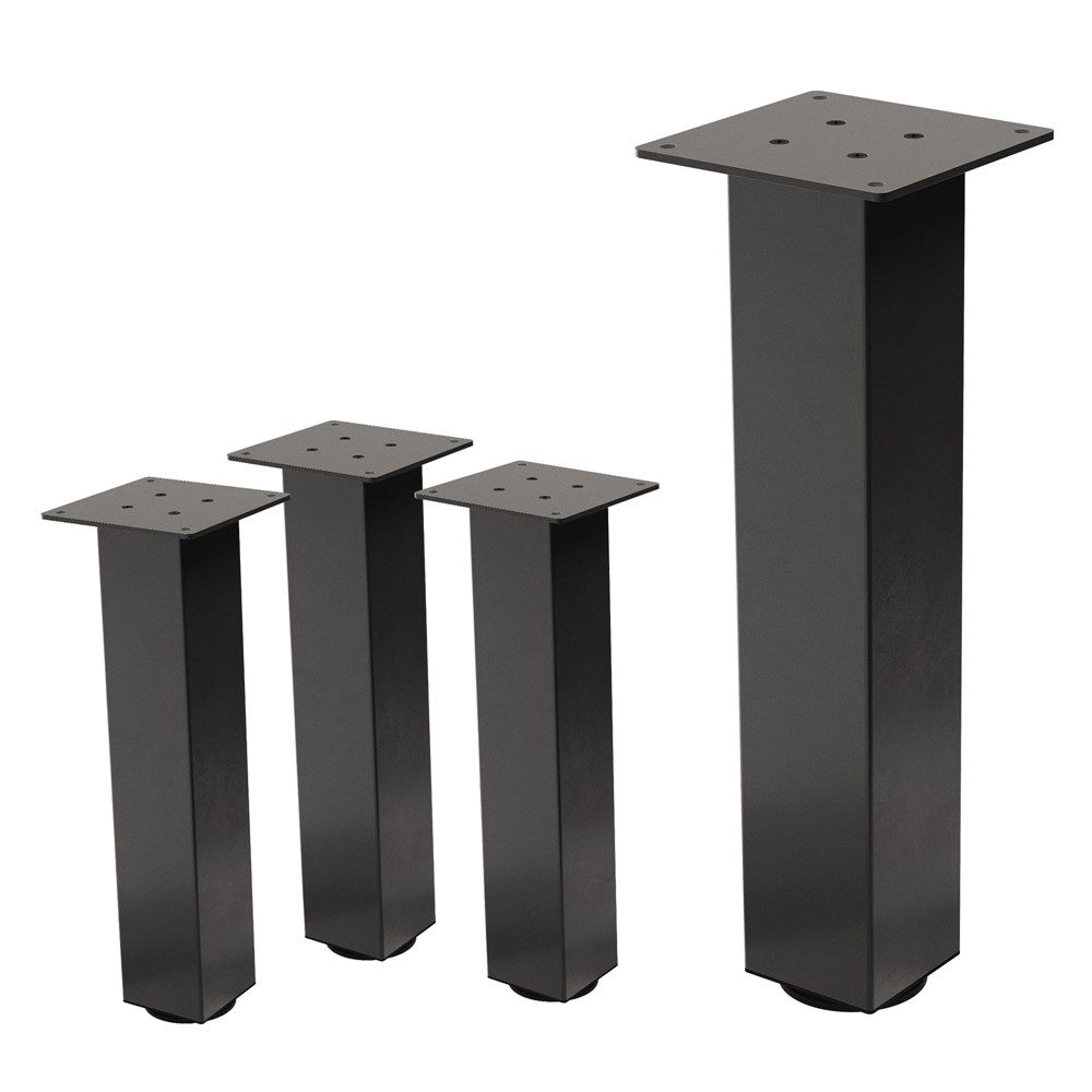 Tischbein 4er Set Tischkufen I-Design Möbelfüße und Tischgestell aus Stahl