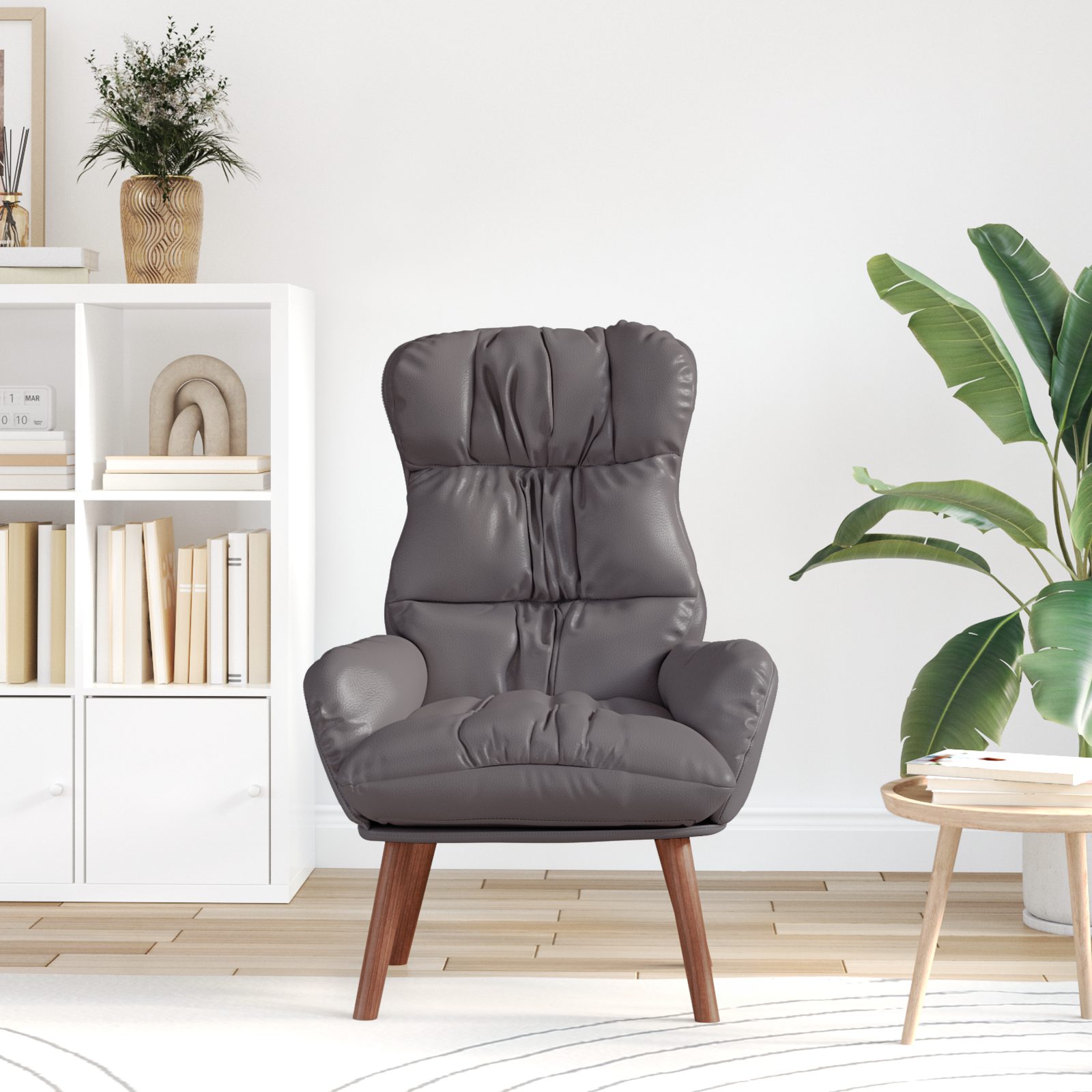 vidaXL Sessel Relaxsessel Grau Kunstleder (1-St) günstig online kaufen