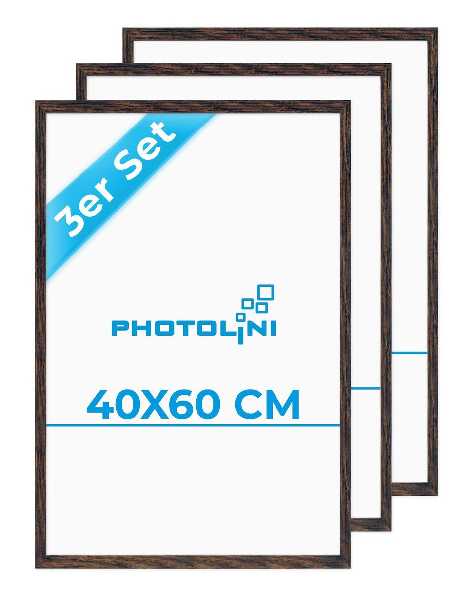 PHOTOLINI Bilderrahmen 3er Set, stabiles MDF-Holz, mit Acrylglas, extra Zub günstig online kaufen