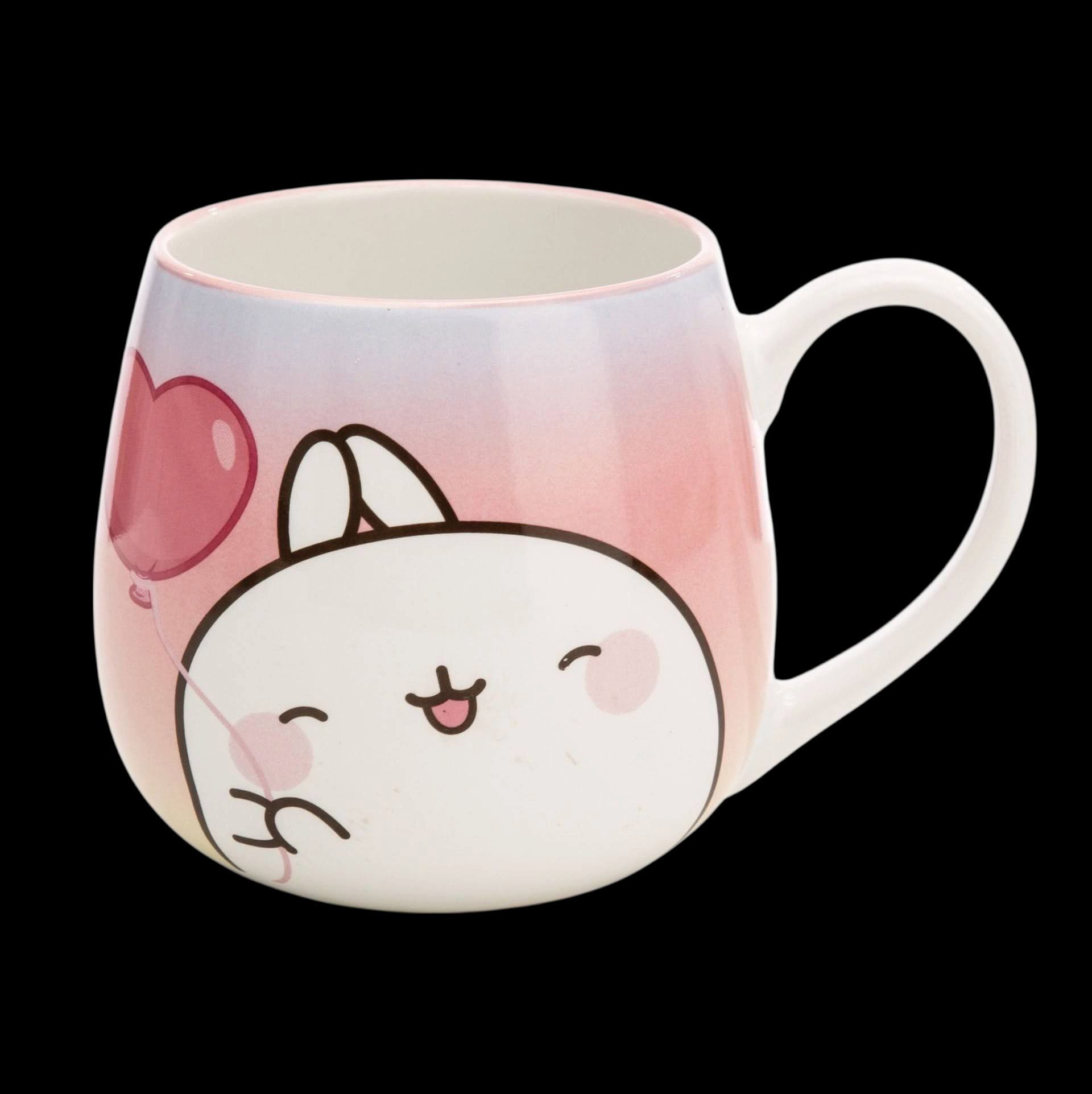 Nici Tasse Molang Nici Tasse Faßbecher Anime mit Herzballon 400ml, Molang Nici Tasse Faßbecher Anime mit Herzballon 400ml