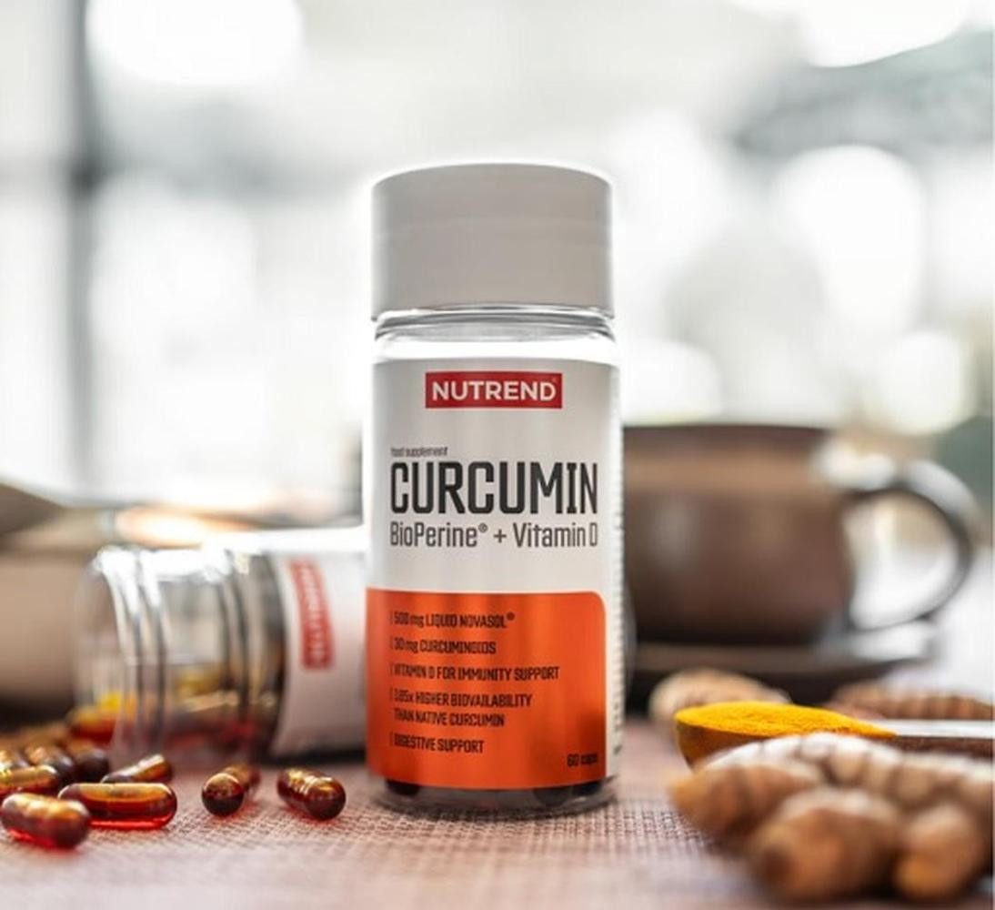NUTREND Nutrend Curcumin + Bioperine + Vitamin D, 60 Kapseln, 60 St.