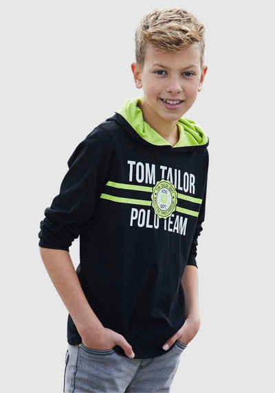 TOM TAILOR Polo Team Kapuzenshirt »Kapuze mit Kontrastfutter«