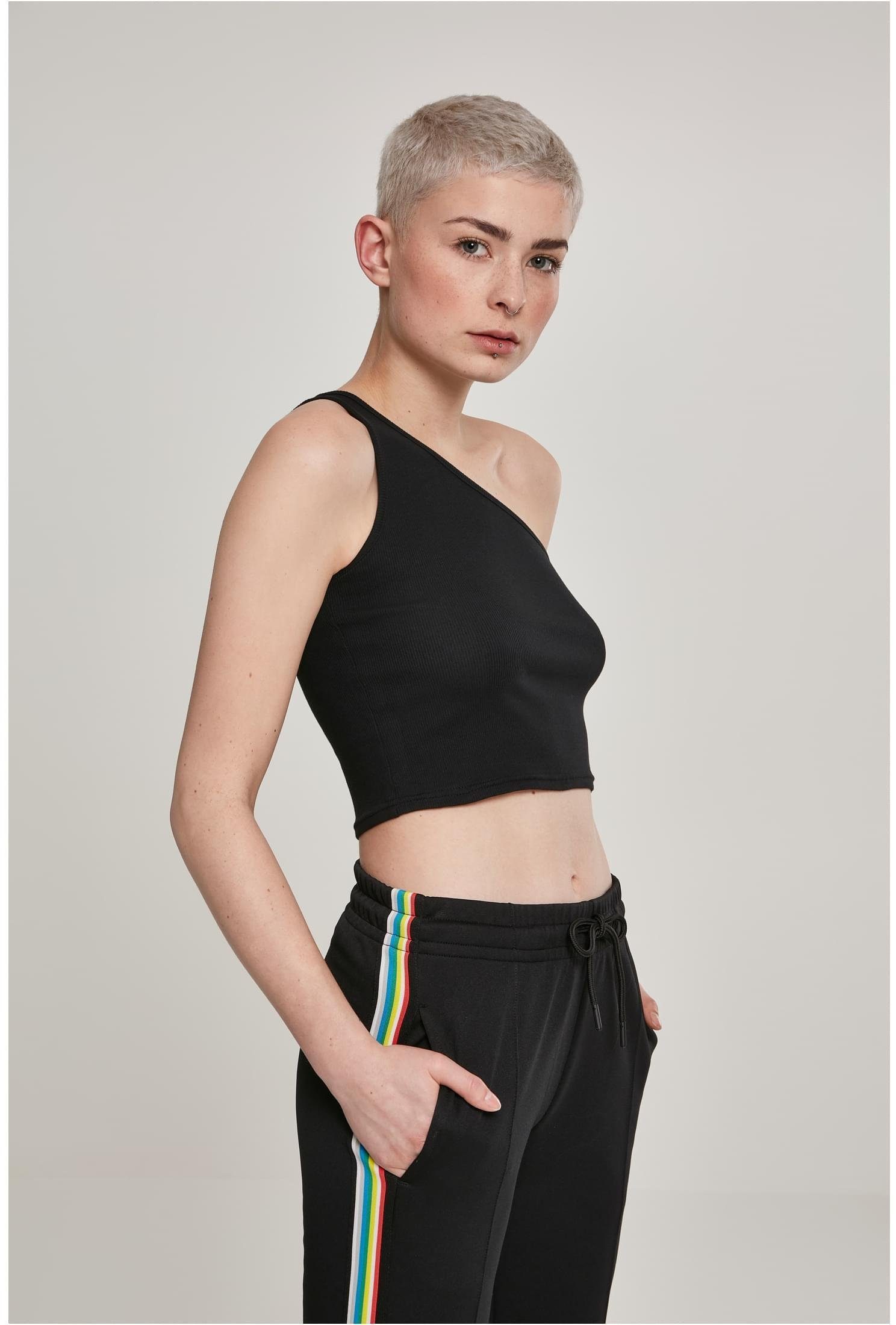 URBAN CLASSICS Tanktop Ladies Cropped Asymmetric günstig online kaufen