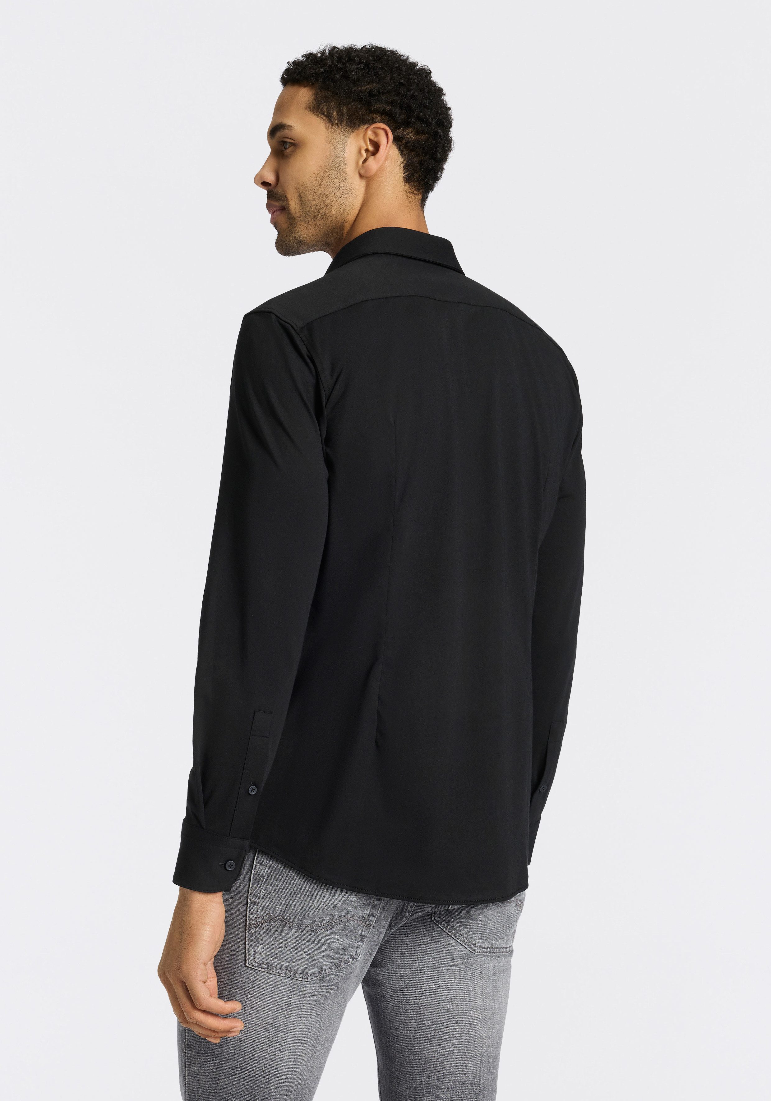 BOSS Businesshemd HANK Kentkragen, Slim Fit, Baumwoll-Mix mit Performance-Stretch