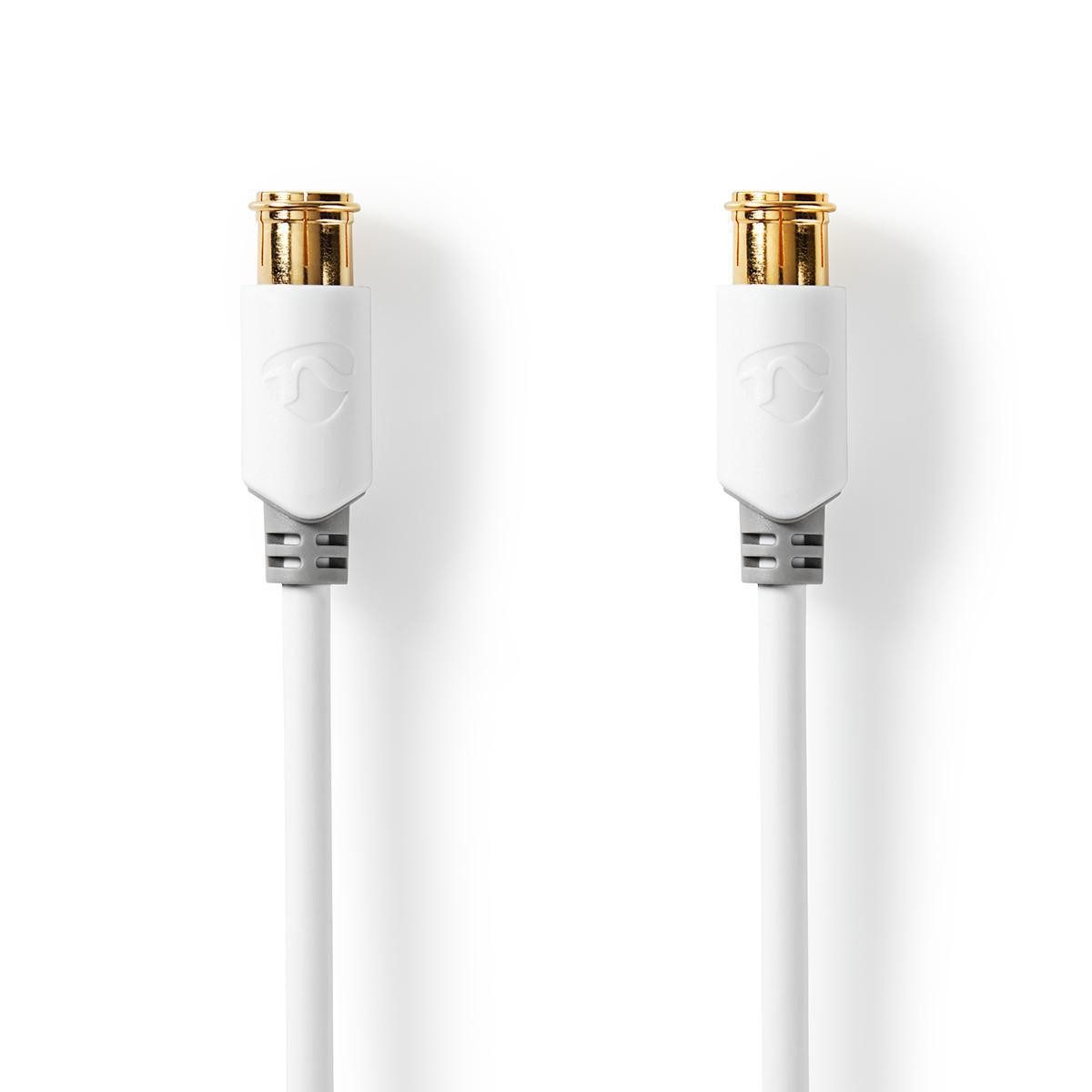 Quick F Quick Kabel, F Stecker Quick, Vergoldet, 75 Ohm, 10,0 m, Weiß SAT-Kabel, F-Schnellstecker, Koaxialstecker, F-Schnellstecker, Koaxialstecker, 10m Satellitenkabel, F-Schnellstecker, weiß, PVC/Metall, 75 Ohm