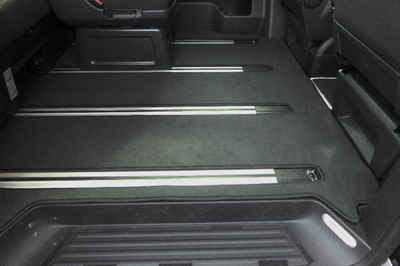 DSX Kofferraummatte Kofferraum Teppich Fußmatte Velour passend für VW T5 T6 T6.1 Multivan, für VW T5 Multivan Multivan, mit 1 Schiebetür 4 Schienen (ohne Schiebetisch)