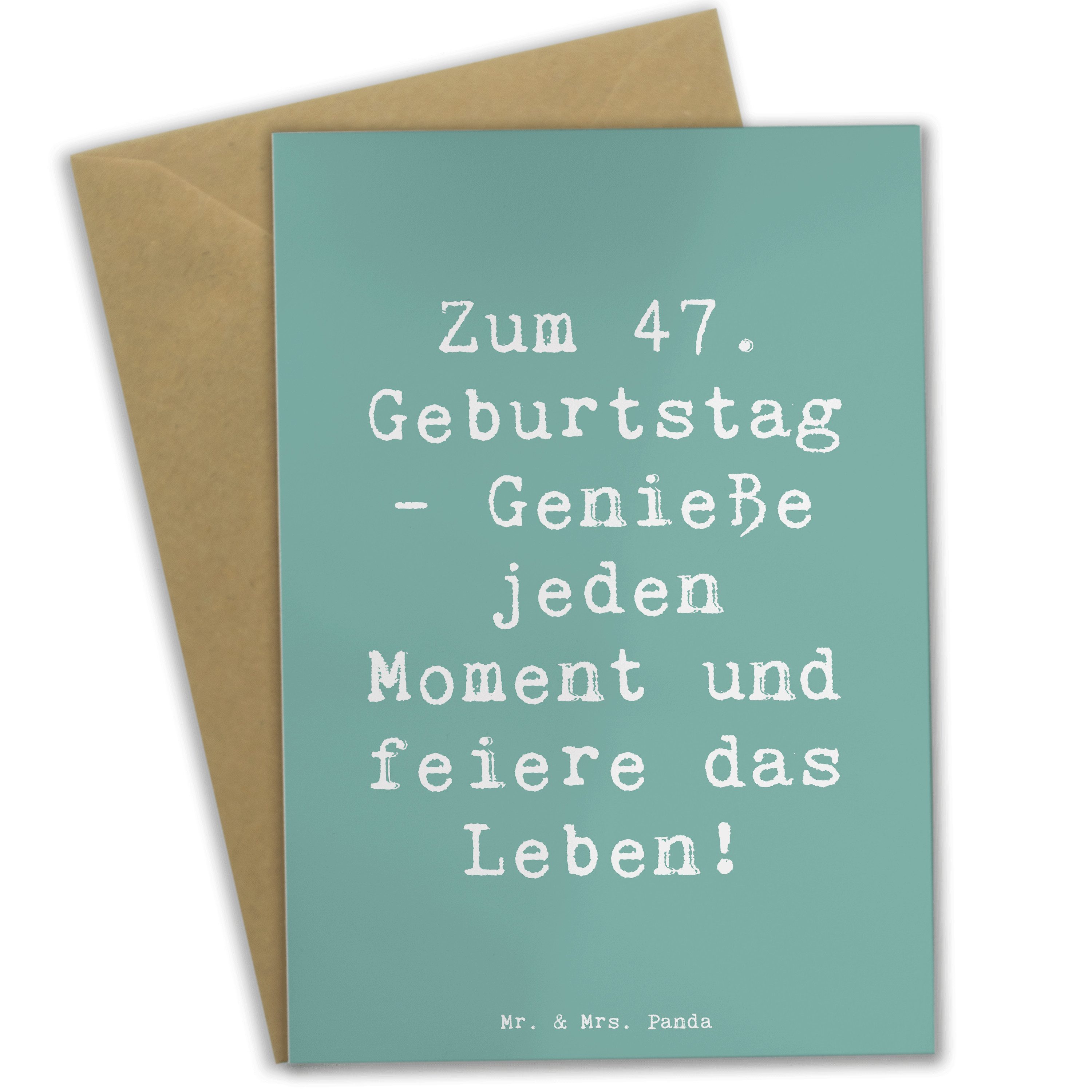 Grußkarte Spruch 47. Geburtstag - Meeresbrise - Geschenk, unvergessliches Ereig