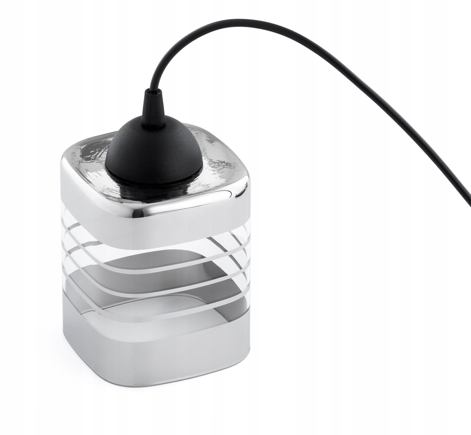 Licht-Erlebnisse Pendelleuchte MILAN, ohne Leuchtmittel, E27 B: 10 cm H: max. 80 cm eckig Modern