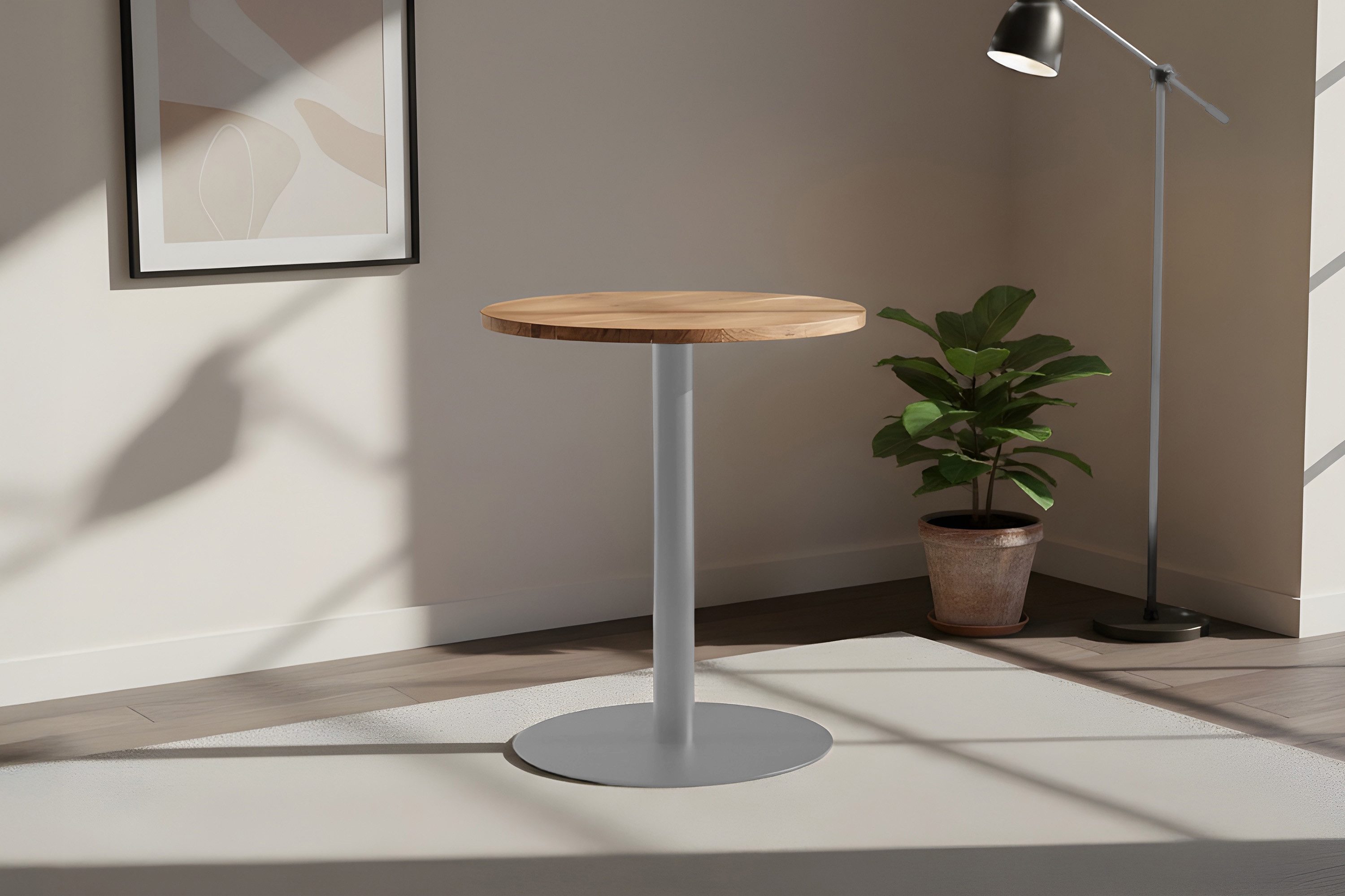 SAM® Esstisch Emilio, Akazienholz, Metallgestell Säulen-Form