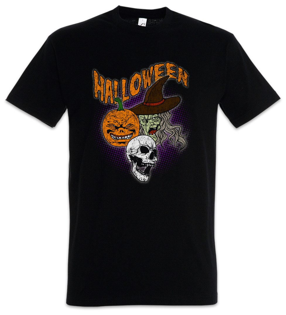 Urban Backwoods Print-Shirt Halloween Faces Herren T-Shirt Witch Moon Hexe günstig online kaufen