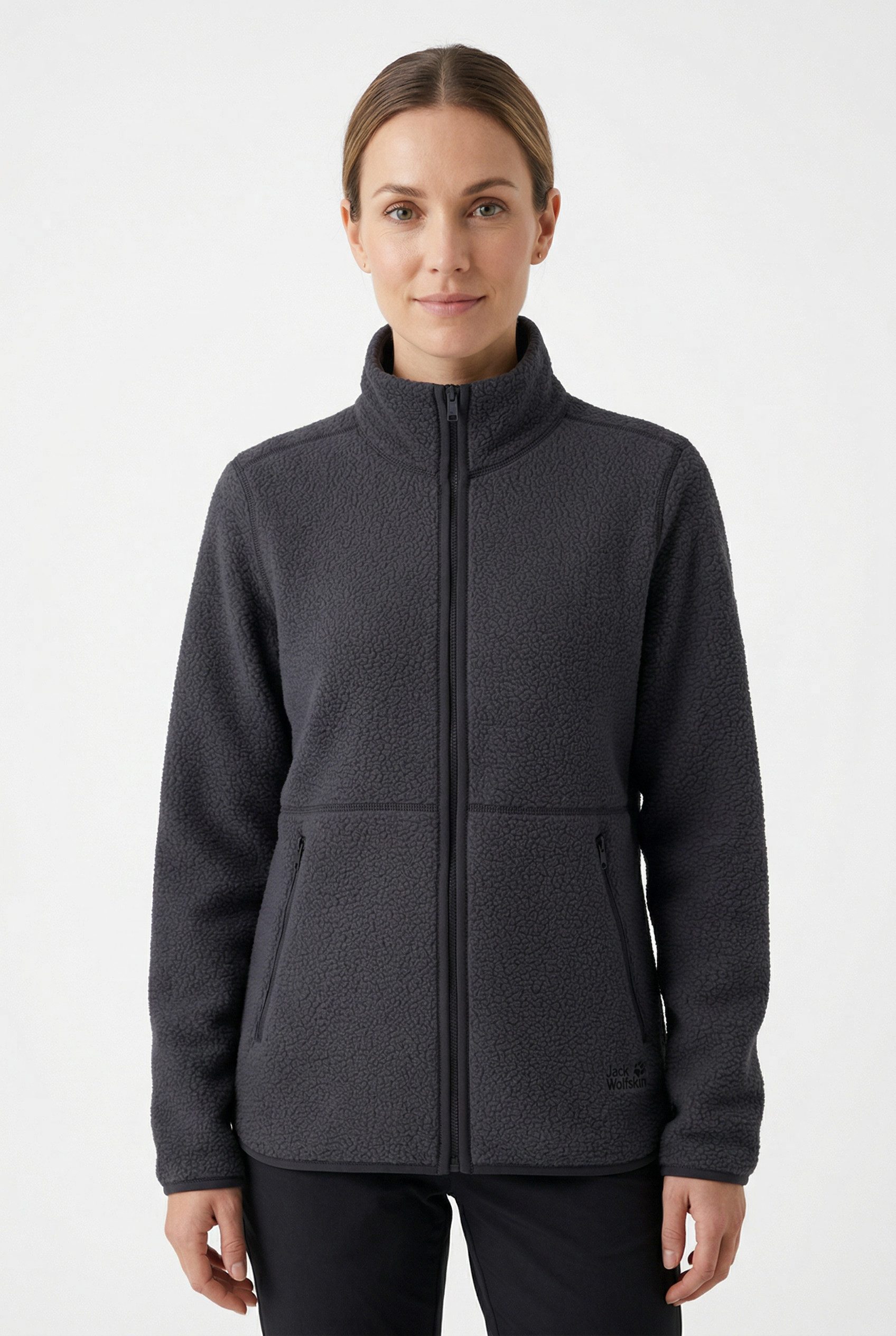 Jack Wolfskin Fleecejacke LITE CURL FZ W atmungsaktives Material, elastische Kanten, Reißverschlusstaschen