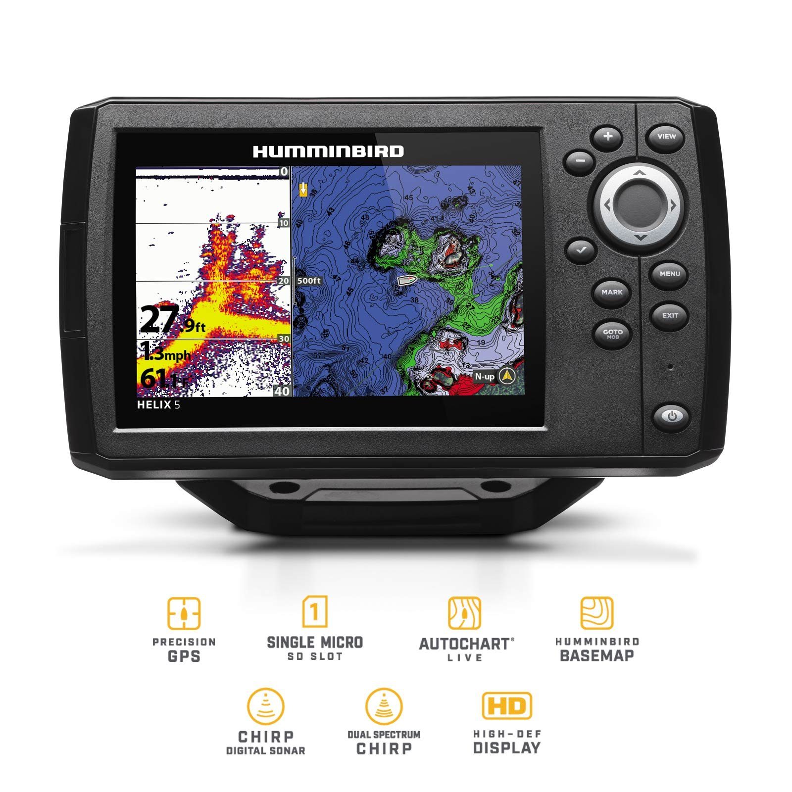 Humminbird Fischfinder, Humminbird Helix 5 Chirp GPS G3 GPS Kartenplotter  Echolot - Komplett mit Geber online kaufen | OTTO