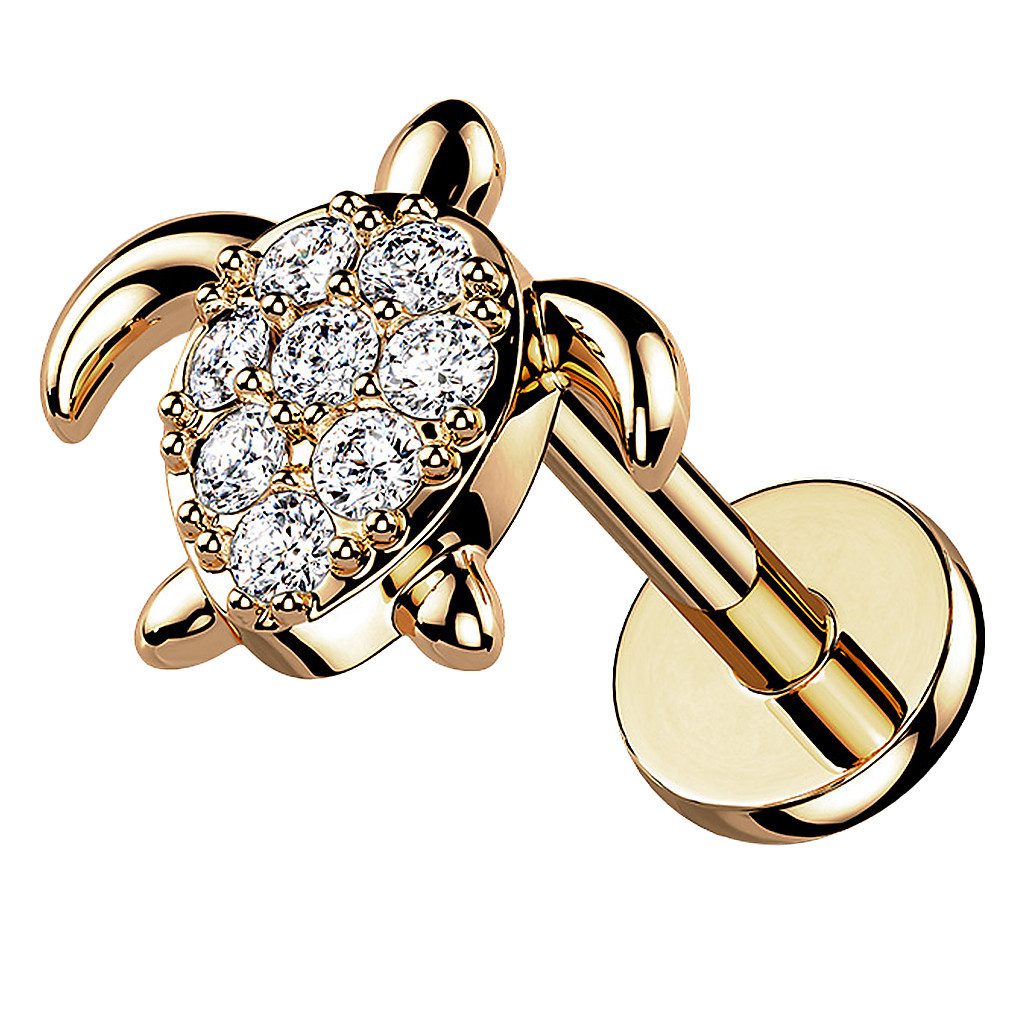 Taffstyle Piercing-Set Helix Labret Monroe Piercing flach Kristall Schildkr günstig online kaufen