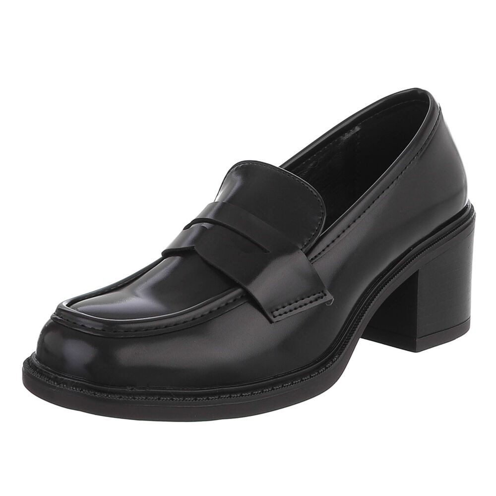 Ital-Design Eleganter Pump mit stabilem Absatz für Damen Pumps (91409618) Blockabsatz Pumps in Braun