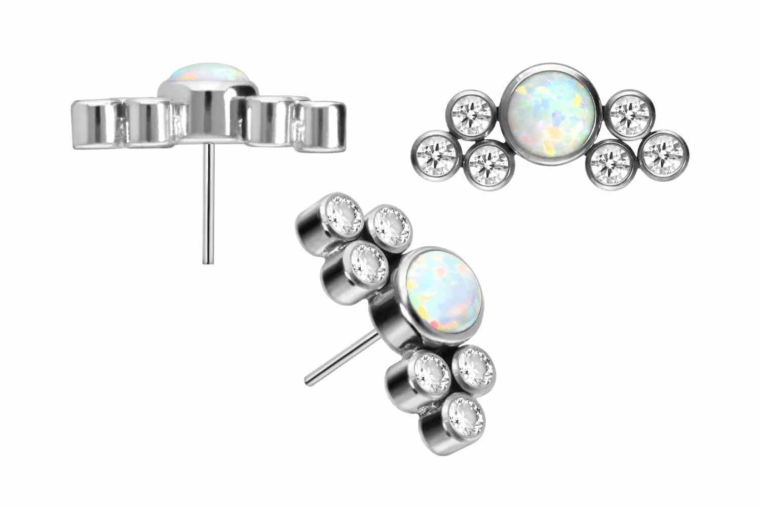 PIERCINGLINE Piercing-Set Titan Aufsatz mit Push günstig online kaufen
