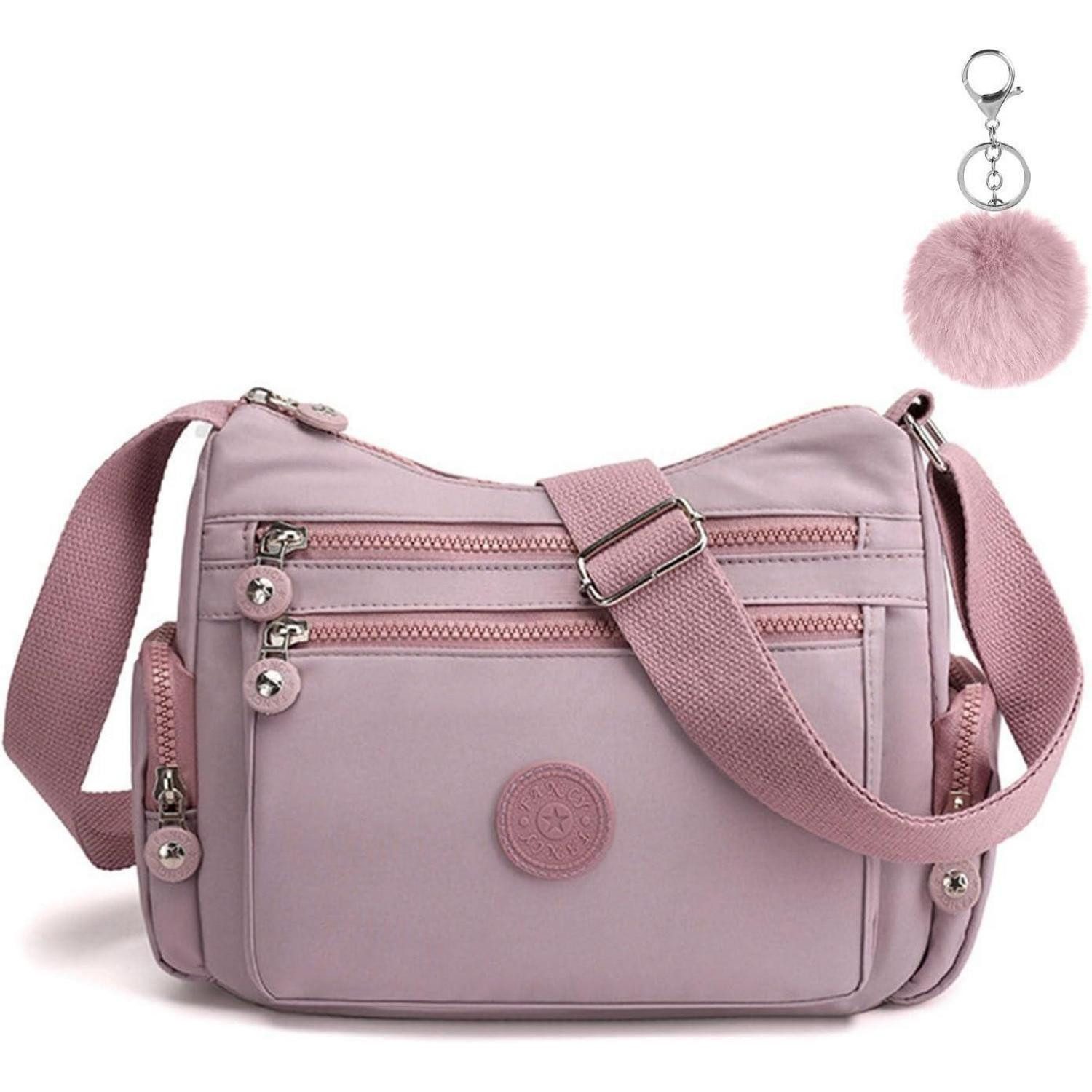 LuxusKollektion Schultertasche Umhängetasche Damen Nylon Multi Pocket Rucks günstig online kaufen