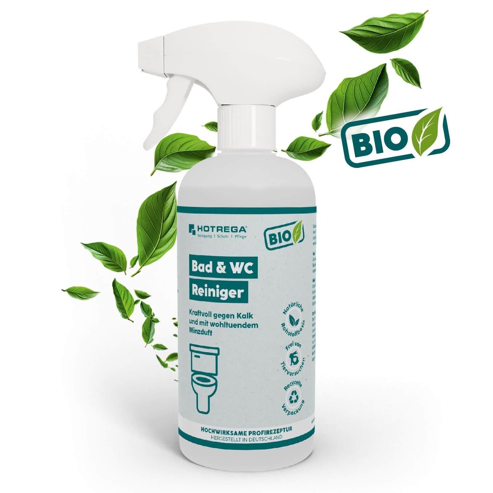 HOTREGA® BIO Bad- und Очиститель туалета 500ml Очиститель ванной комнаты (Sanitärreiniger, Kalklöser, Rostentferner, Urinsteinlöser)