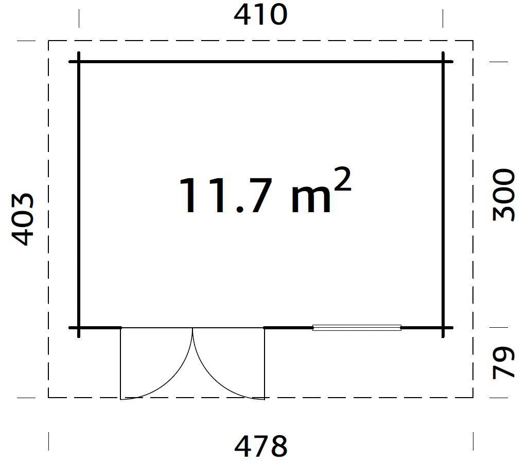 Thumbnail - Palmako Gartenhaus Heidi, BxT: 478x403 cm, (Set), 11,7 m², mit Fußboden im Gartenhaus