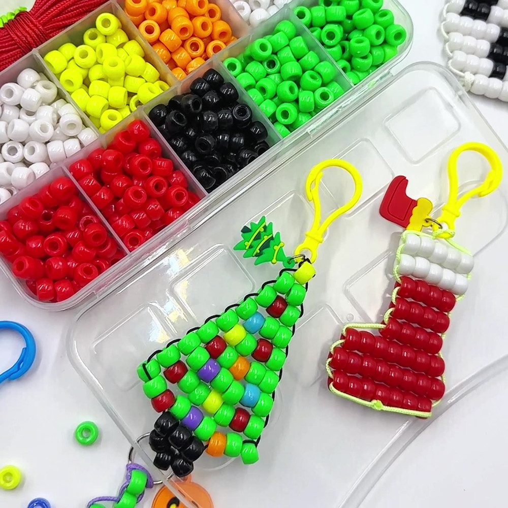 Blusmart Bastel-Armband Halloween-Perlenarmband-Set zum Selbermachen für Kinder, Perlen-Lernspielzeug als Halloween-Geschenk
