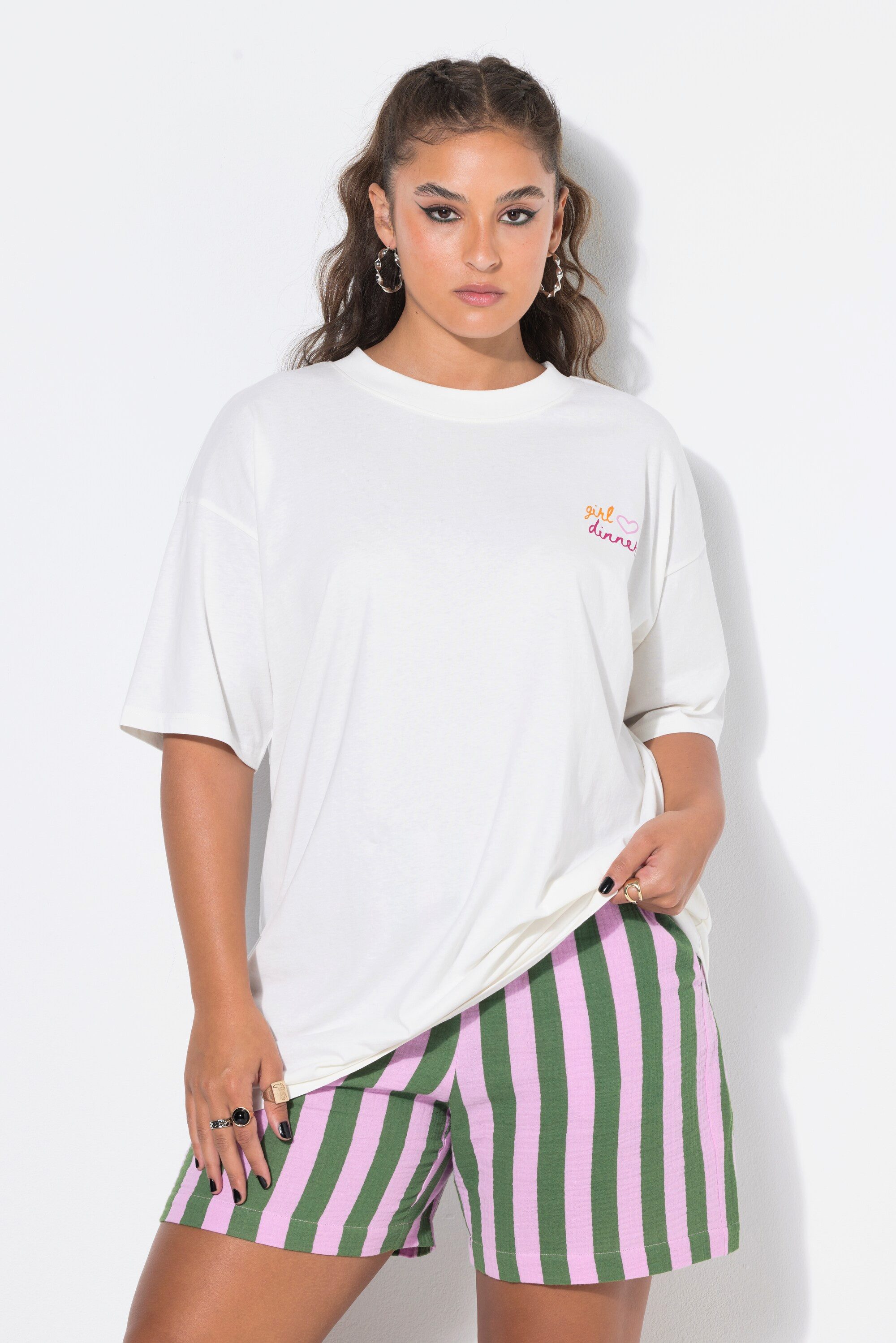 T-Shirt T-Shirt Oversize Shape Girl Dinner Rückenprint