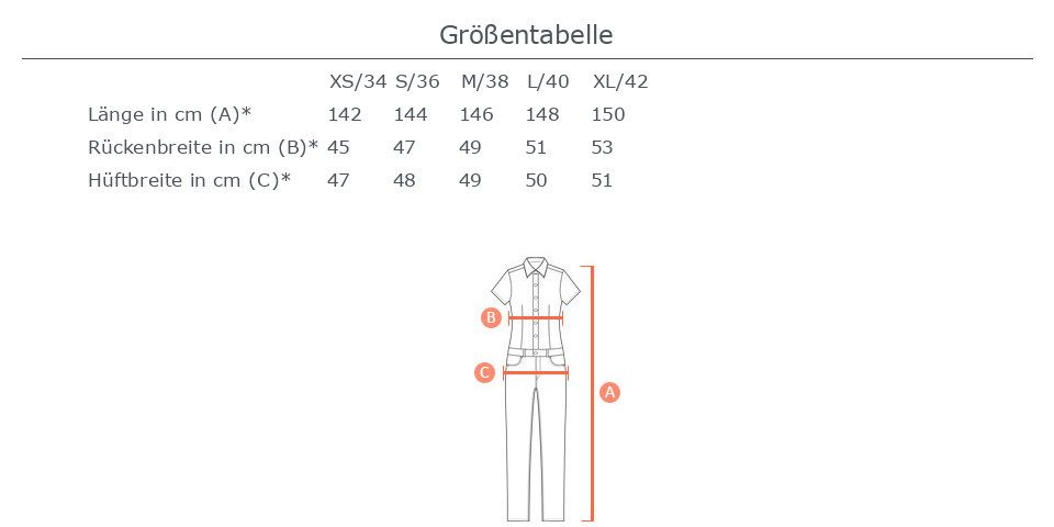 Ital-Design Overall Damen Freizeit (87123941) Used-Look Stretch Langer Jumpsuit in Creme – Bild 5 von 5