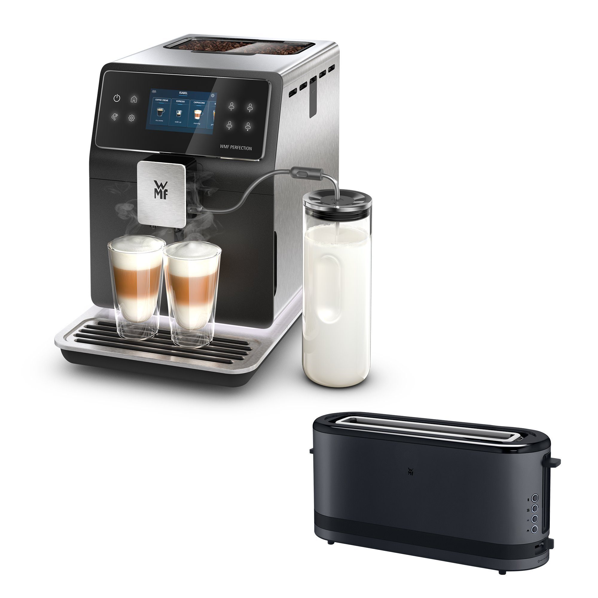 WMF Kaffeevollautomat Perfection 880l, & Küchenminis Deep Black Langschlitztoaster | Kaffeevollautomaten