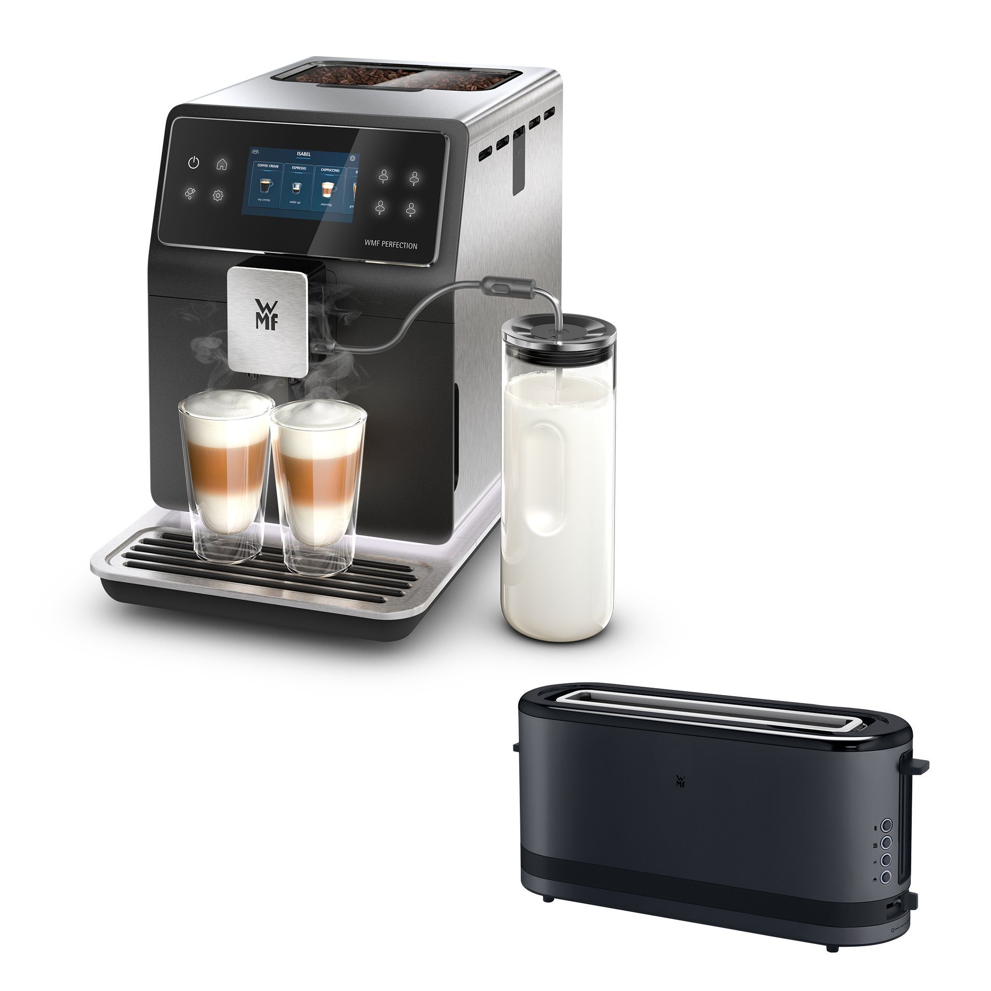 WMF Kaffeevollautomat Perfection 880l, & Langschlitztoaster Deep Küchenminis Black