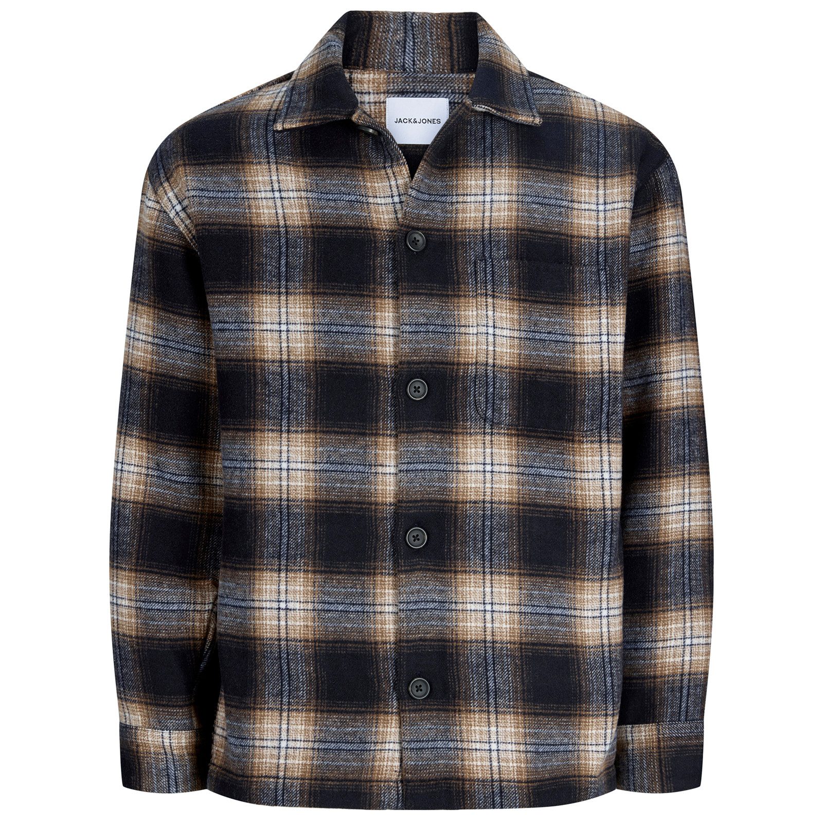 Jack & Jones Hemdjacke Jack&Jones XXL Hemdjacke navy-beige-creme JJESOHO