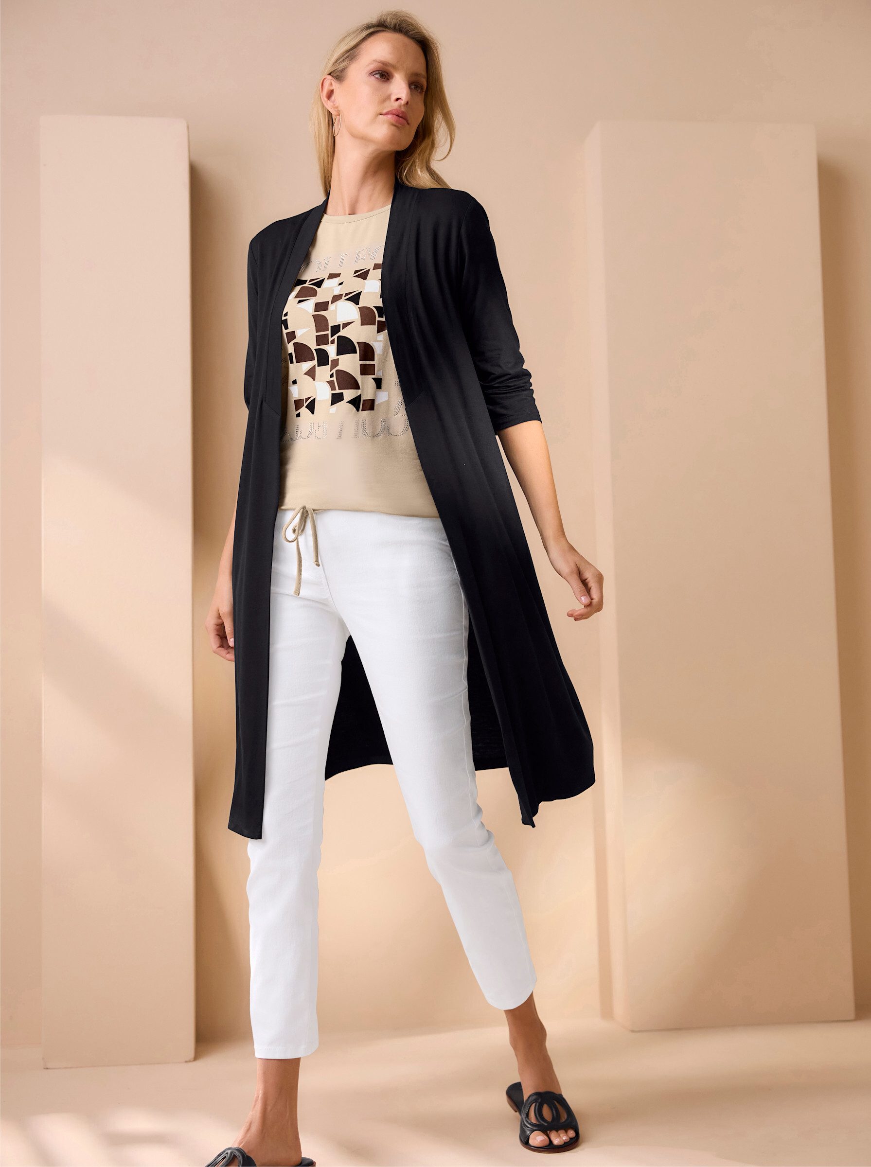 heine Shirtjacke Shirtjacke 3/4-Arm