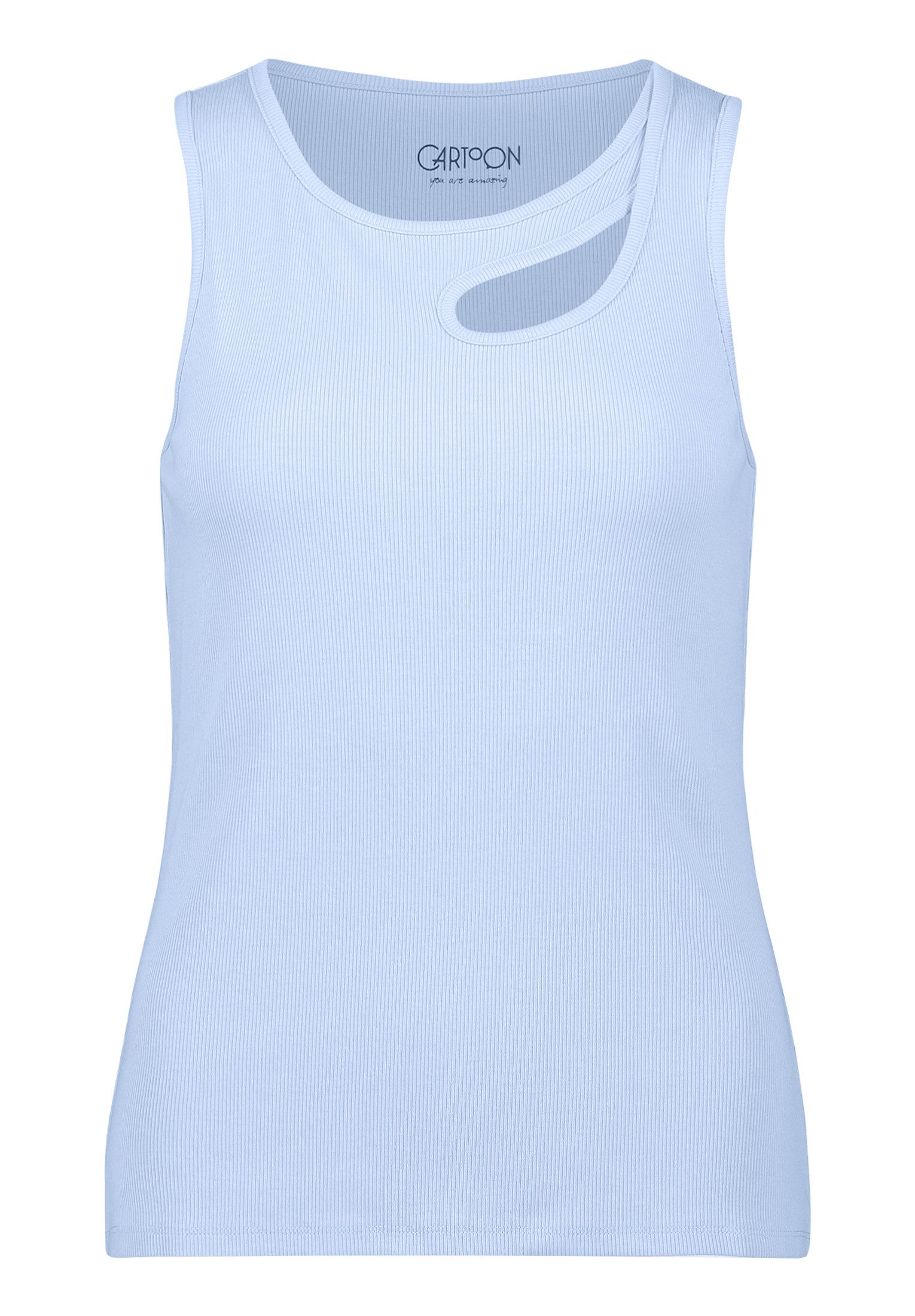 Cartoon T-Shirt Damen mit Rundhalsausschnitt (1-tlg)