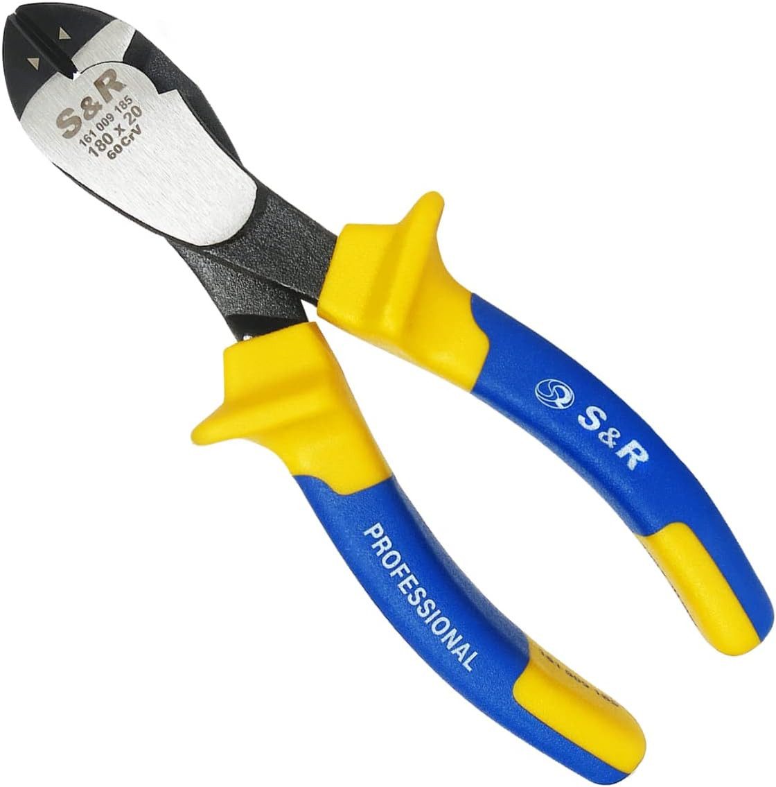 S&R Seitenschneider Kraft-Seitenschneider 180 x 20 mm, Cr-V, induktionsgehärtet, 1-tlg., hitzegehärtet, mit Mehrkomponenten-Hüllen