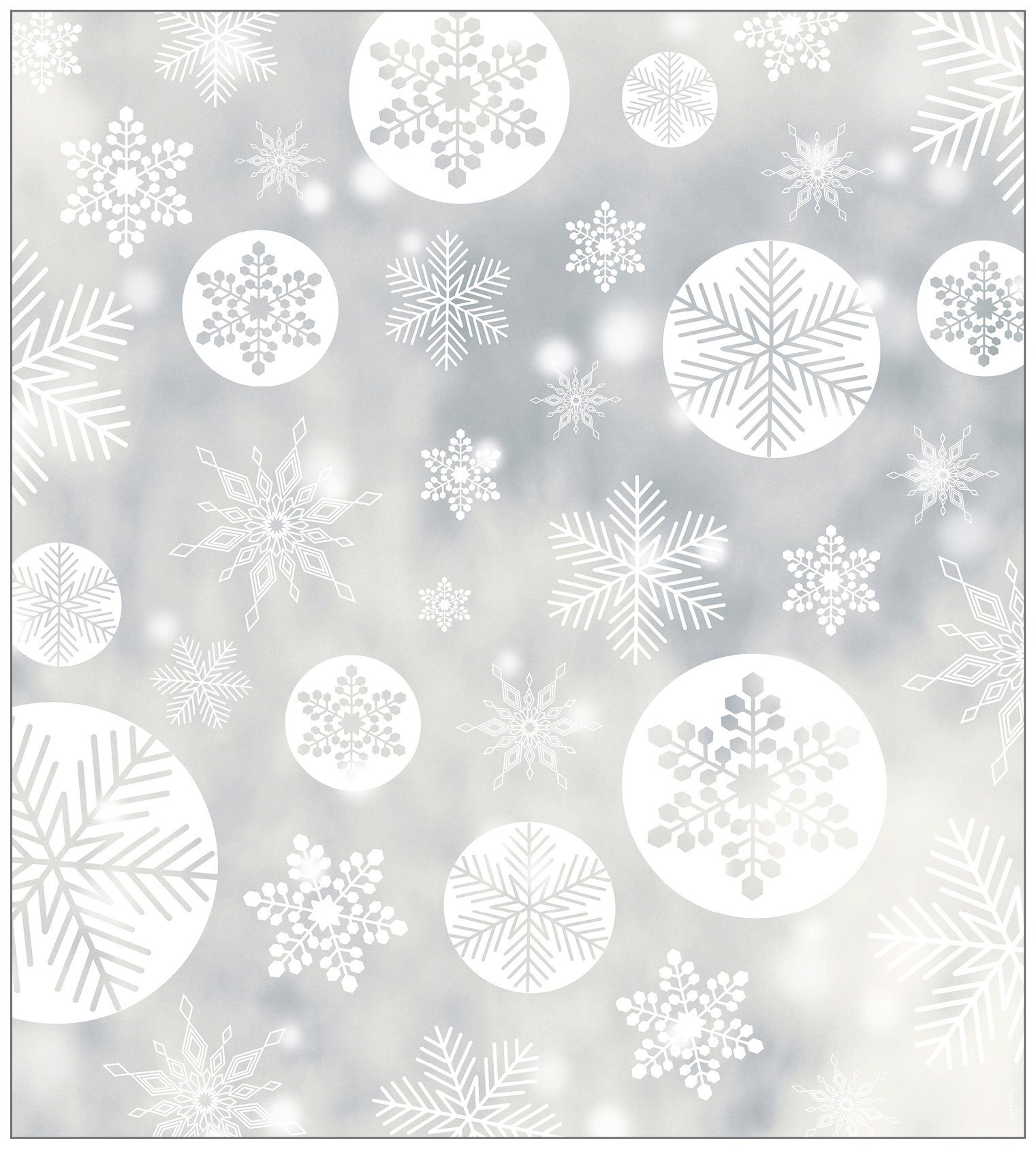 Fensterfolie Snowy Look statisch haftend glatt, white, 100 90 cm, MySpotti, x halbtransparent,