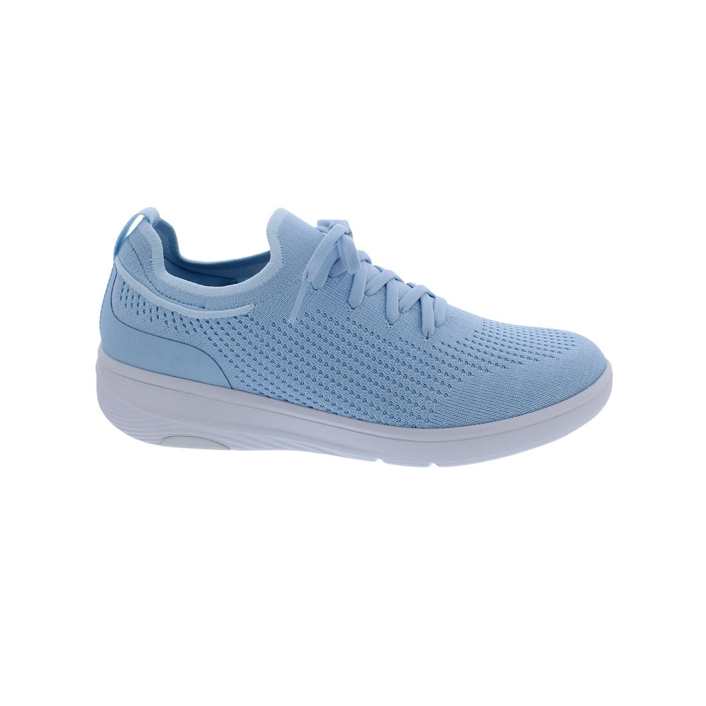 FitFlop Super-Q Knit Slip-On Laced Sneaker Sky Blue Schnürschuh