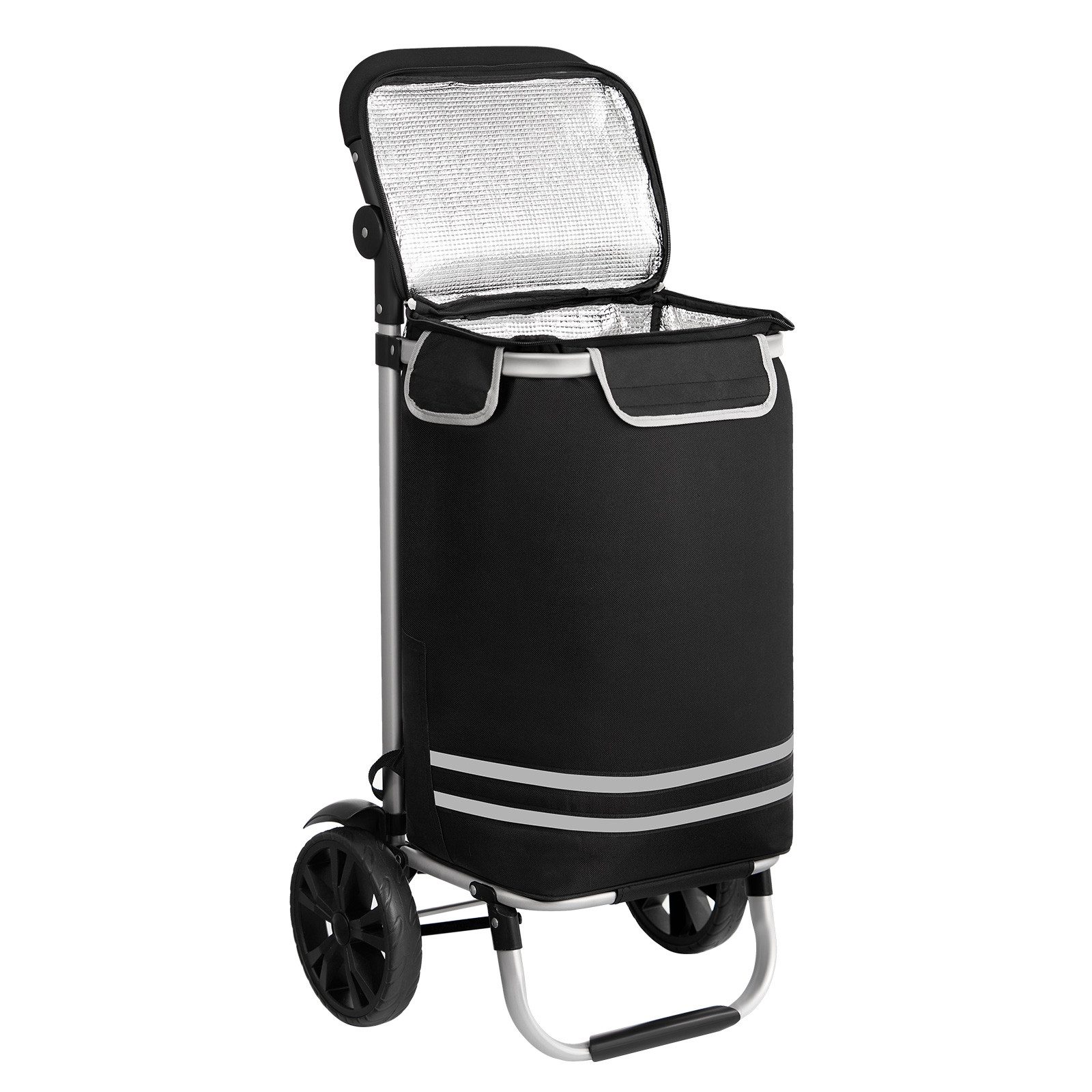 Oak&Tea Einkaufstrolley Einkaufstrolley 3-in-1 mit Kühltasche Thermotasche Transportwagen 67L, Faltbarer Transportwagen bis 50KG, Wasserdicht, Rucksackfunktion – Bild 2 von 5