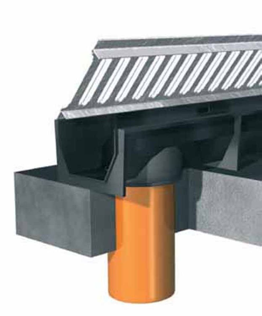 Xanie Entwässerungsrinne 3x1m Kunststoffrinne + Stegrost verzinkt, 6-St., Länge auf örtliche Gegebenheiten anpassbar