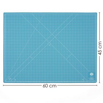 OfficeTree Schneideunterlage OfficeTree® Schneidematte blau - 60x45 cm (A2), 60 x 45 cm selbstheilend