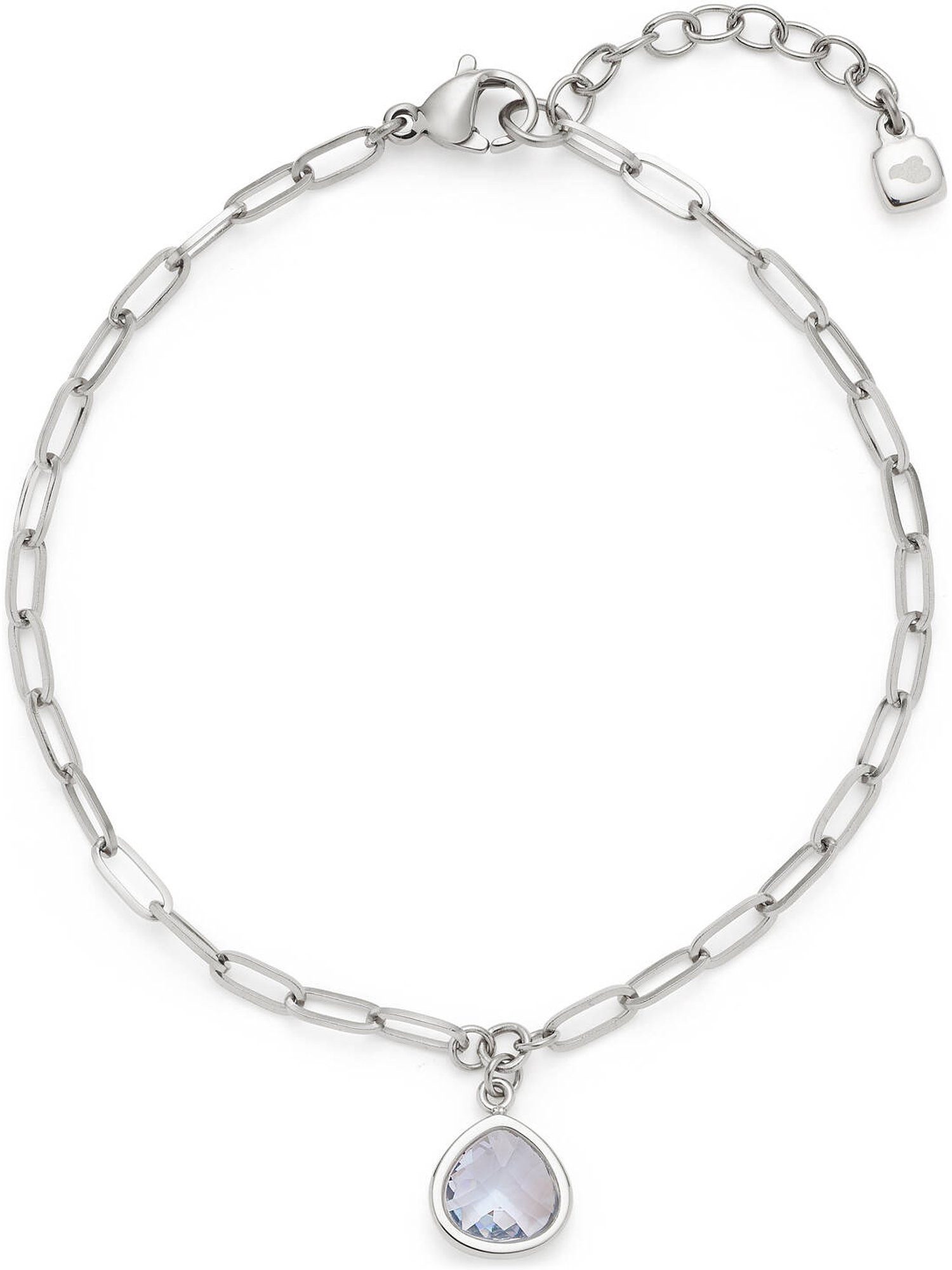 Edelstahlarmband Leonardo Damen-Armband Edelstahl Glasstein