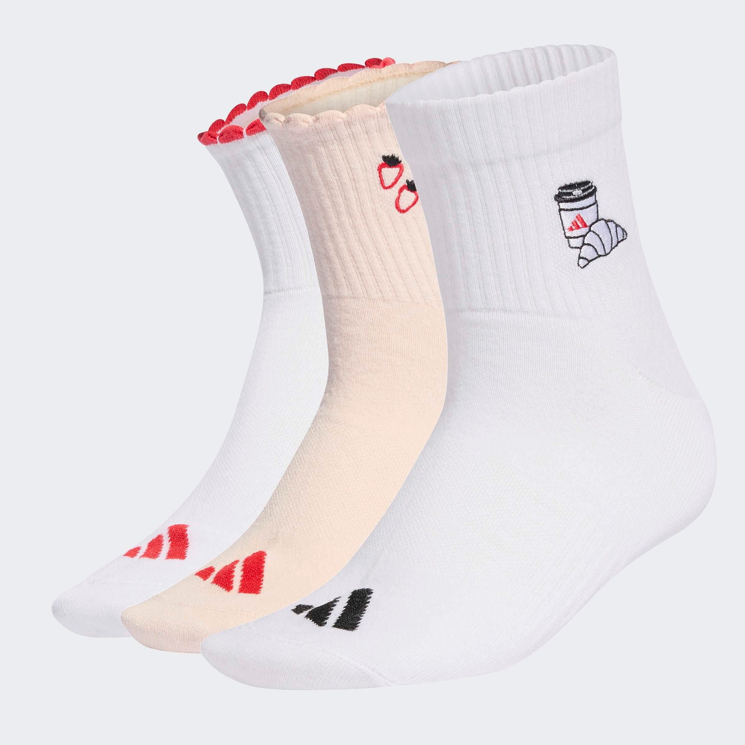 adidas Performance Funktionssocken GRAPHIC SOCK 3P (2-Paar) für Fitness und Alltag, mit verspielten Stickereien, 3er-Pack