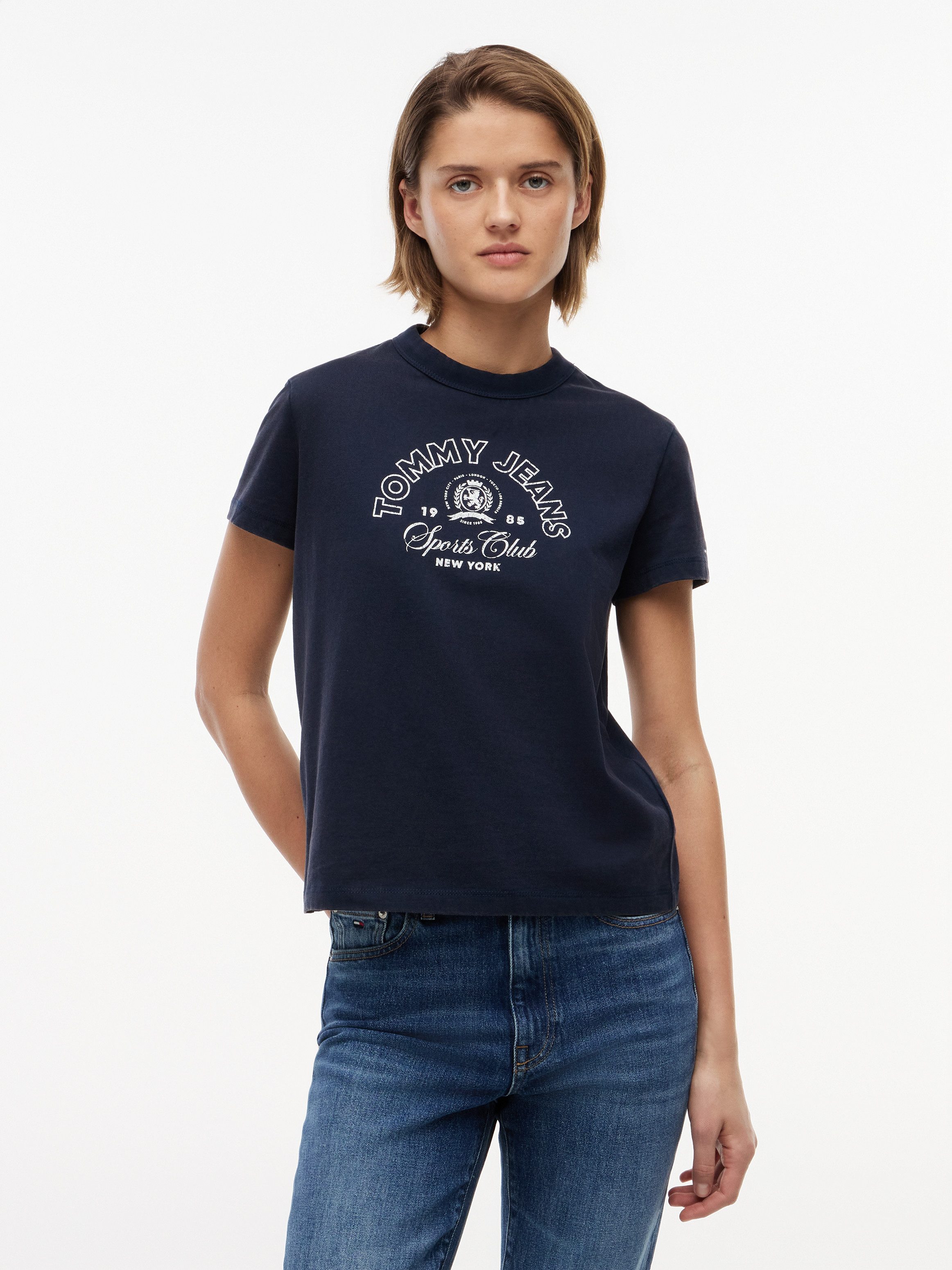 Tommy Jeans Kurzarmshirt TJW REG HERITAGE LOGO SS TEE Baumwolle, regular fit