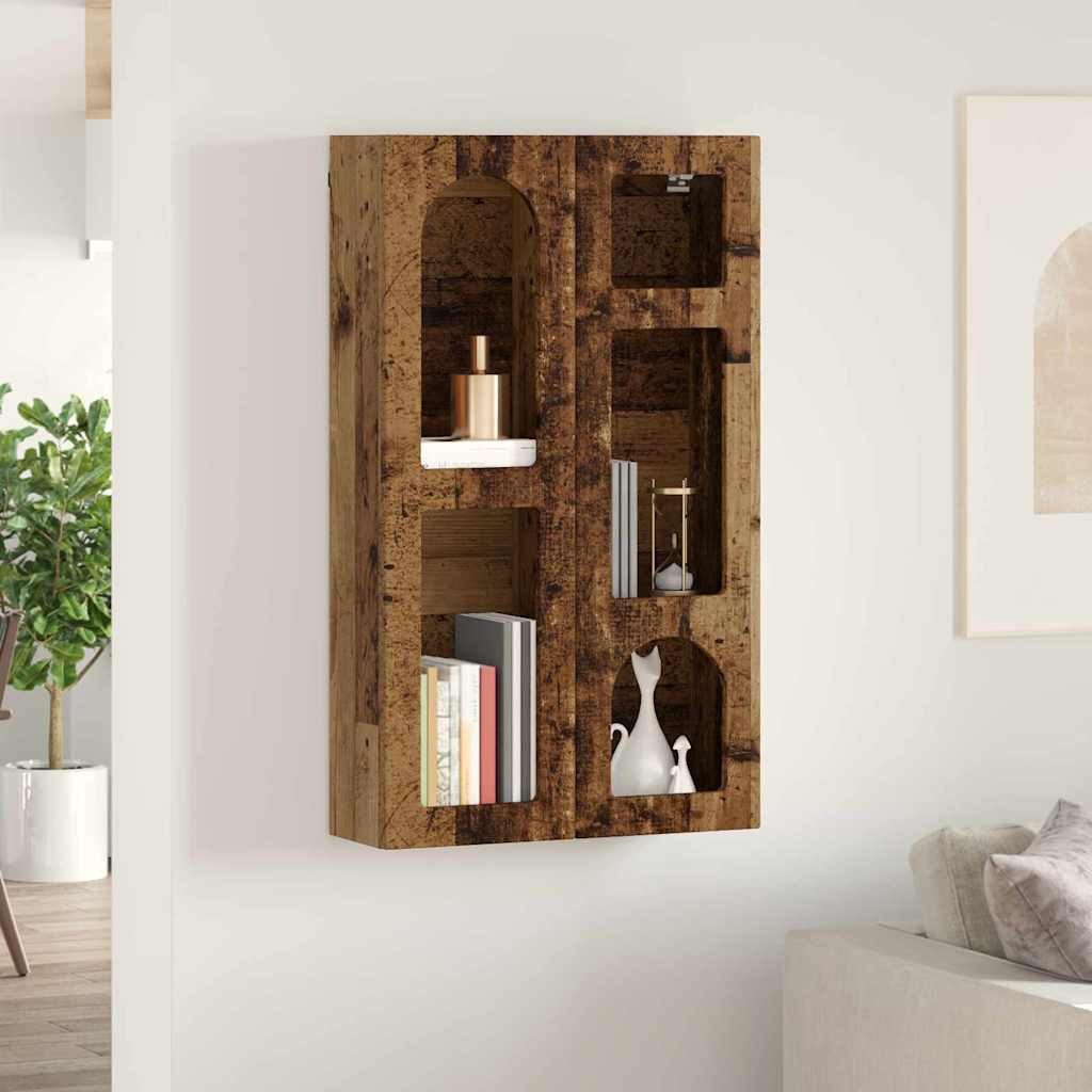 vidaXL Hängeschrank 59 x 20 x 100 cm Hängeschrank mit Regal Altholz 59x20x100 cm Spanplatt